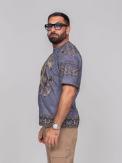 ETRO T-SHIRT SOHO X0883 F.DO BLU