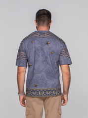 ETRO T-SHIRT SOHO X0883 F.DO BLU
