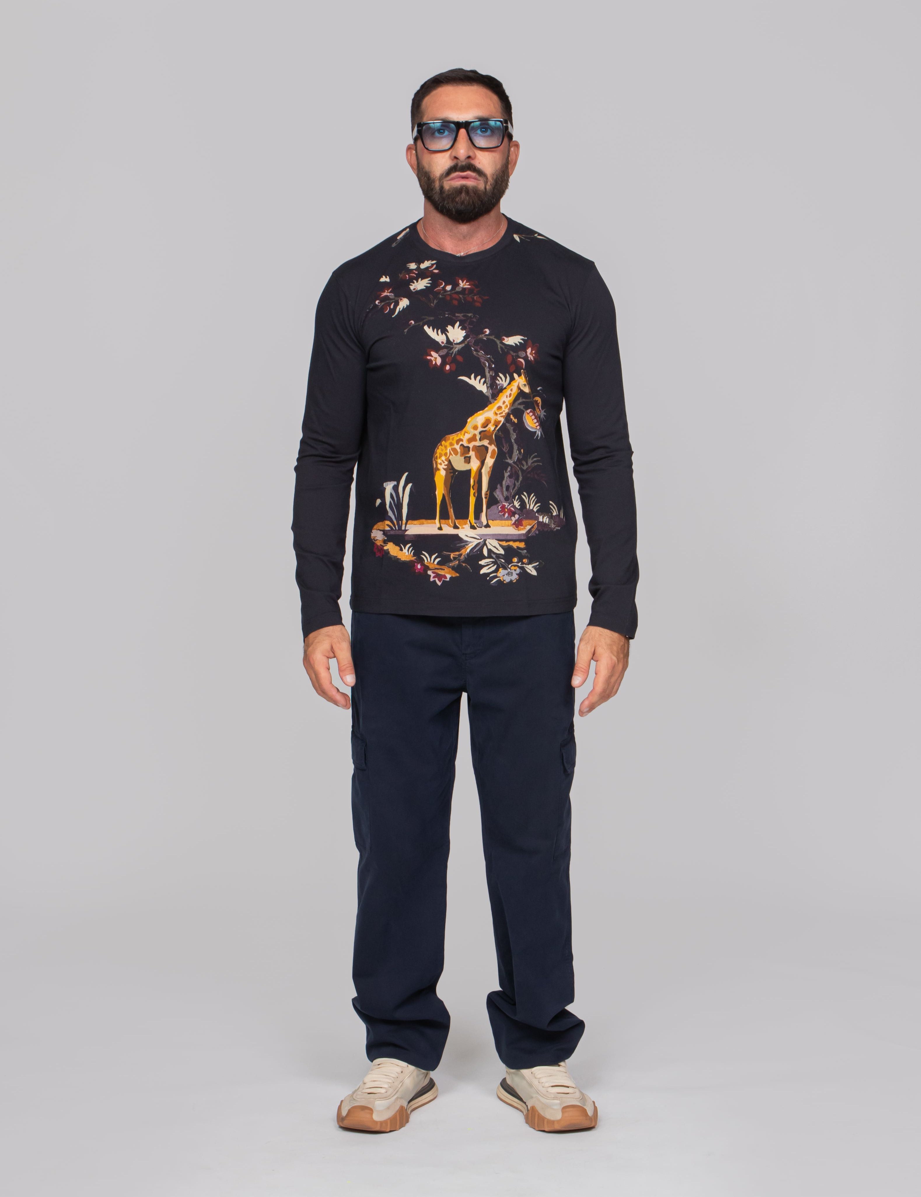 ETRO T-SHIRT ROMA X0810 F.DO NERO