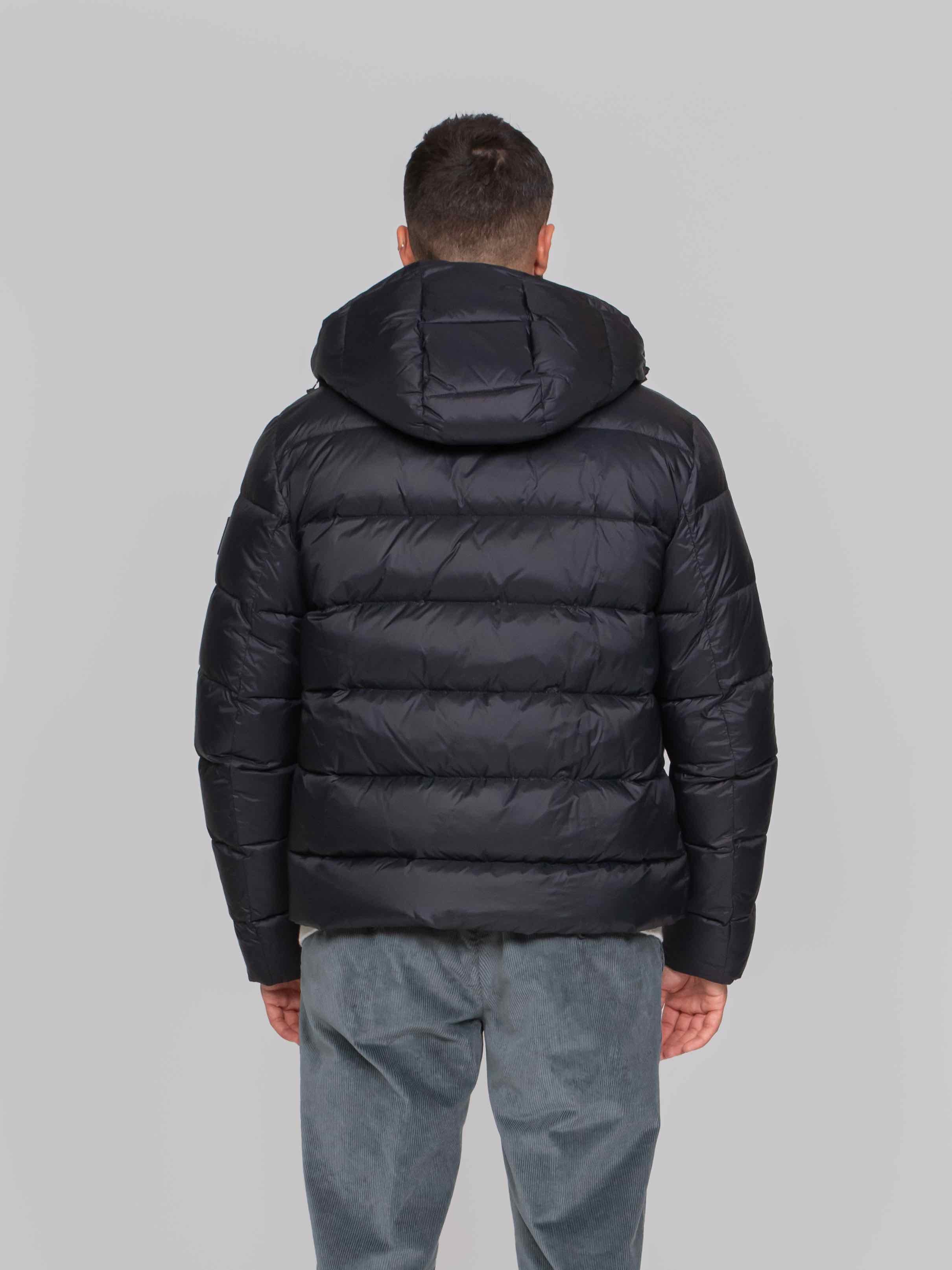 FAY PIUMINO CON CAPPUCCIO B999 NERO
