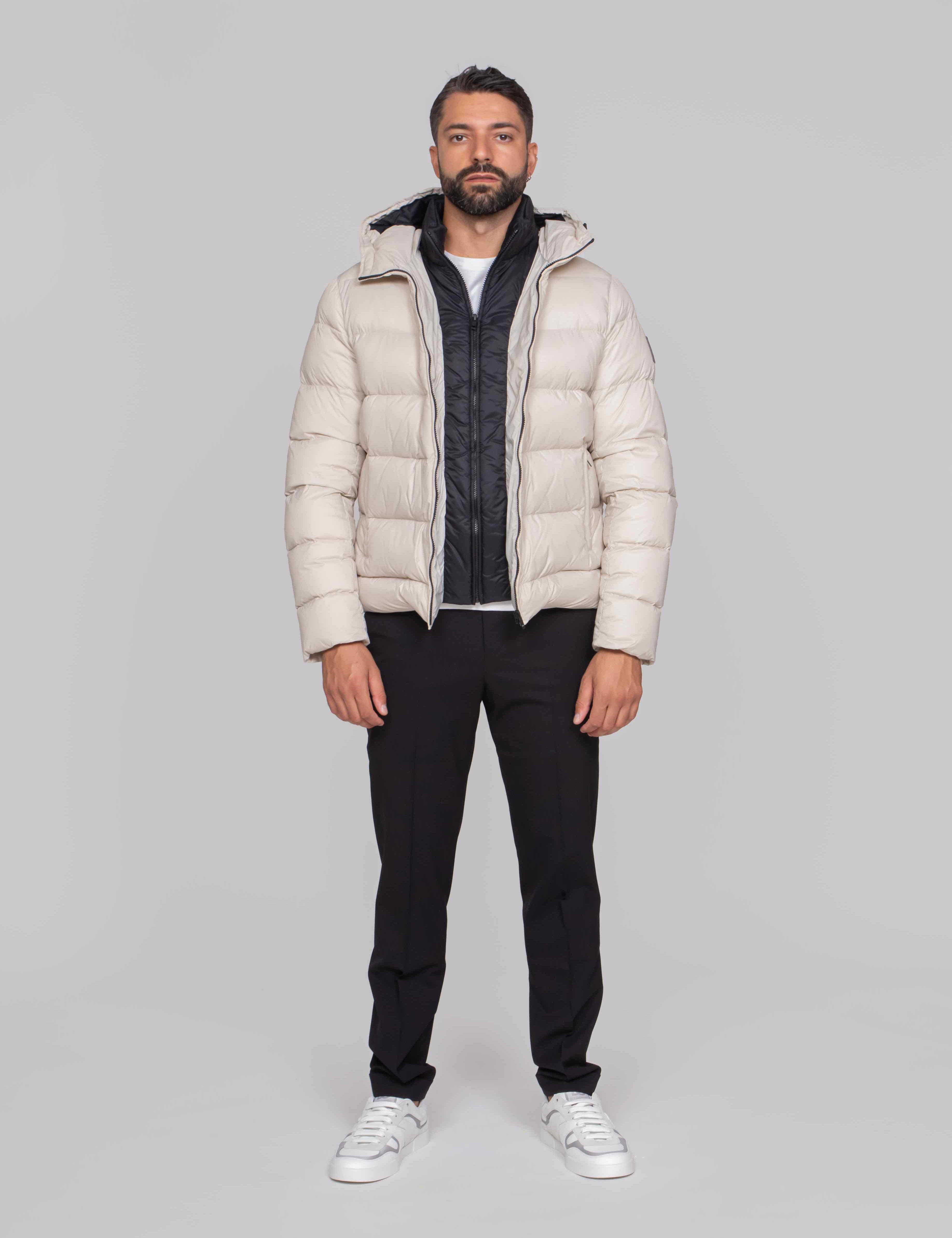FAY PIUMINO CON CAPPUCCIO B004 NEVE