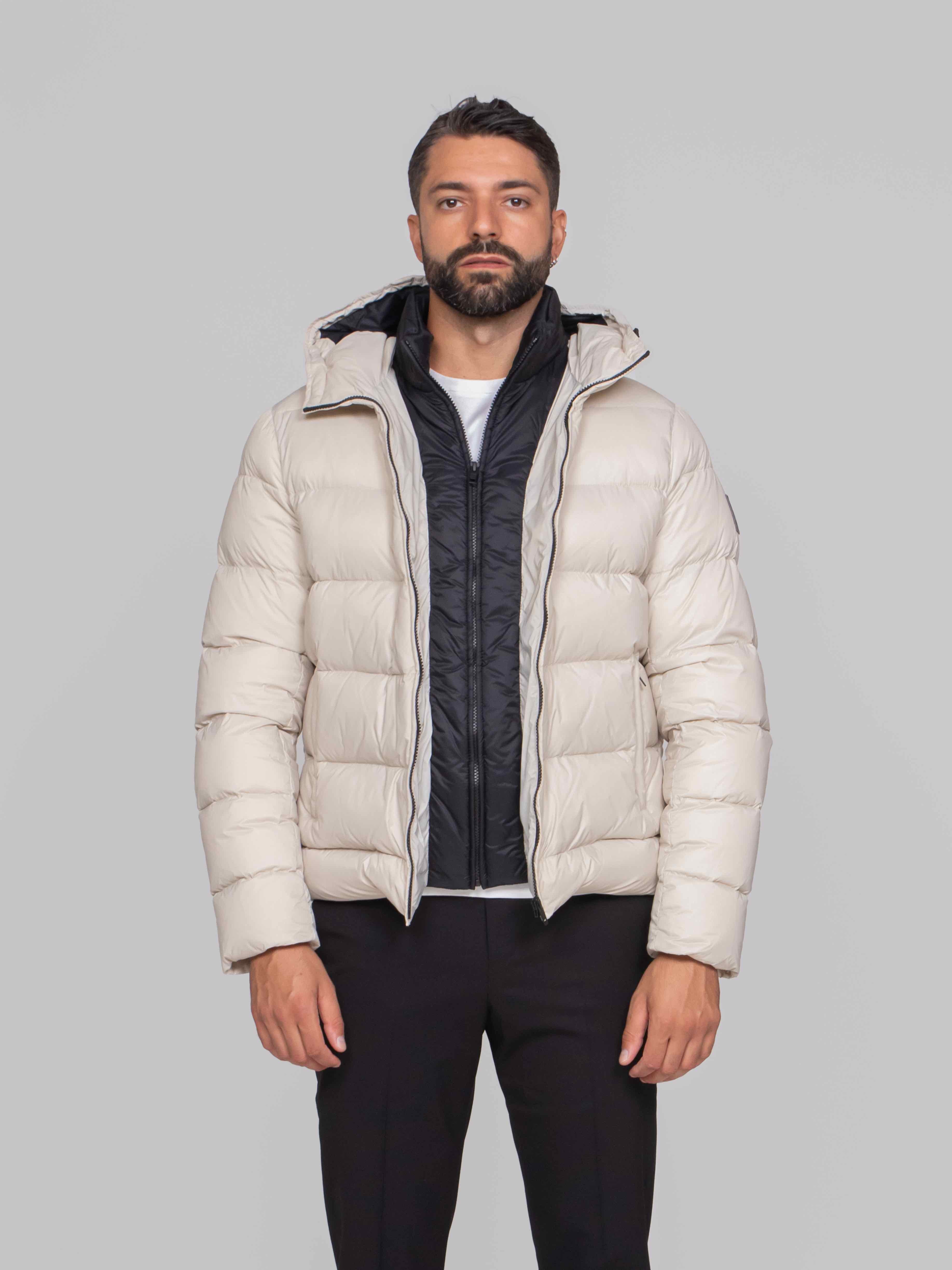 FAY PIUMINO CON CAPPUCCIO B004 NEVE