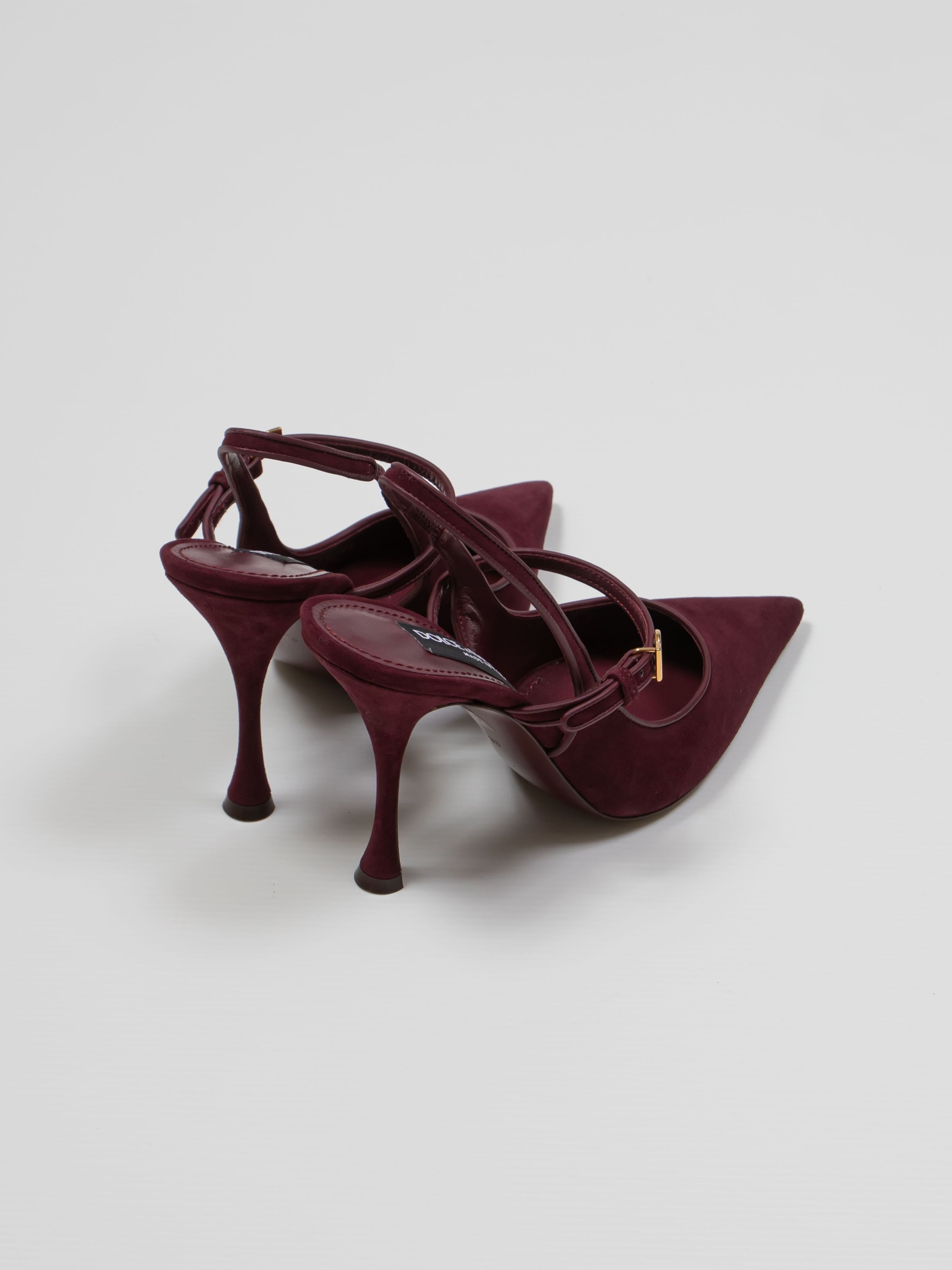 DOLCE & GABBANA SLINGBACK 8B517 BORDEAUX/BORDEAUX