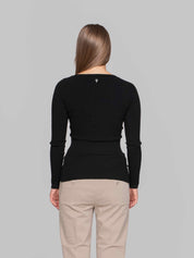 DONDUP MAGLIA SCOLLO V 999 NERO