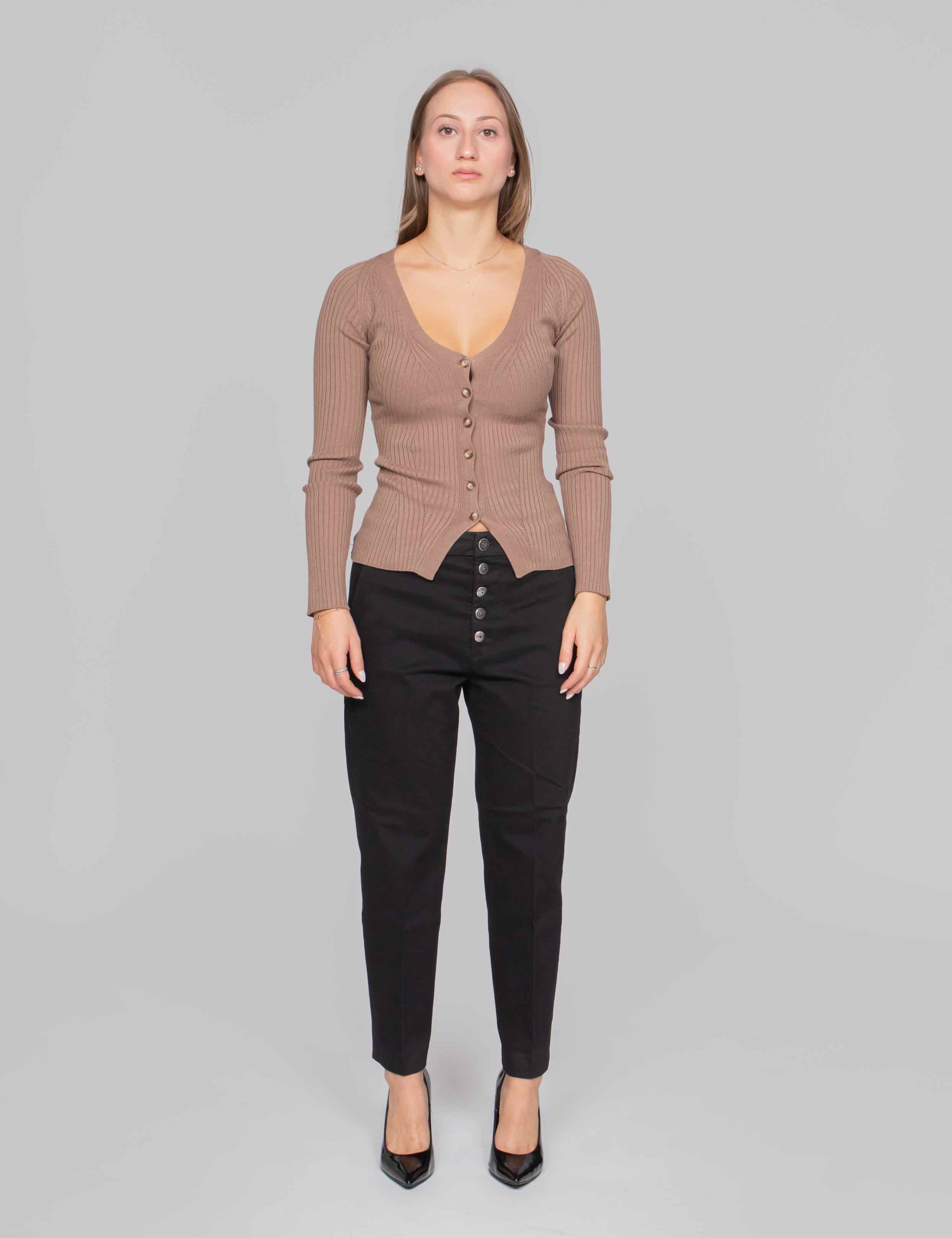 DONDUP CARDIGAN 728 CAMMELLO