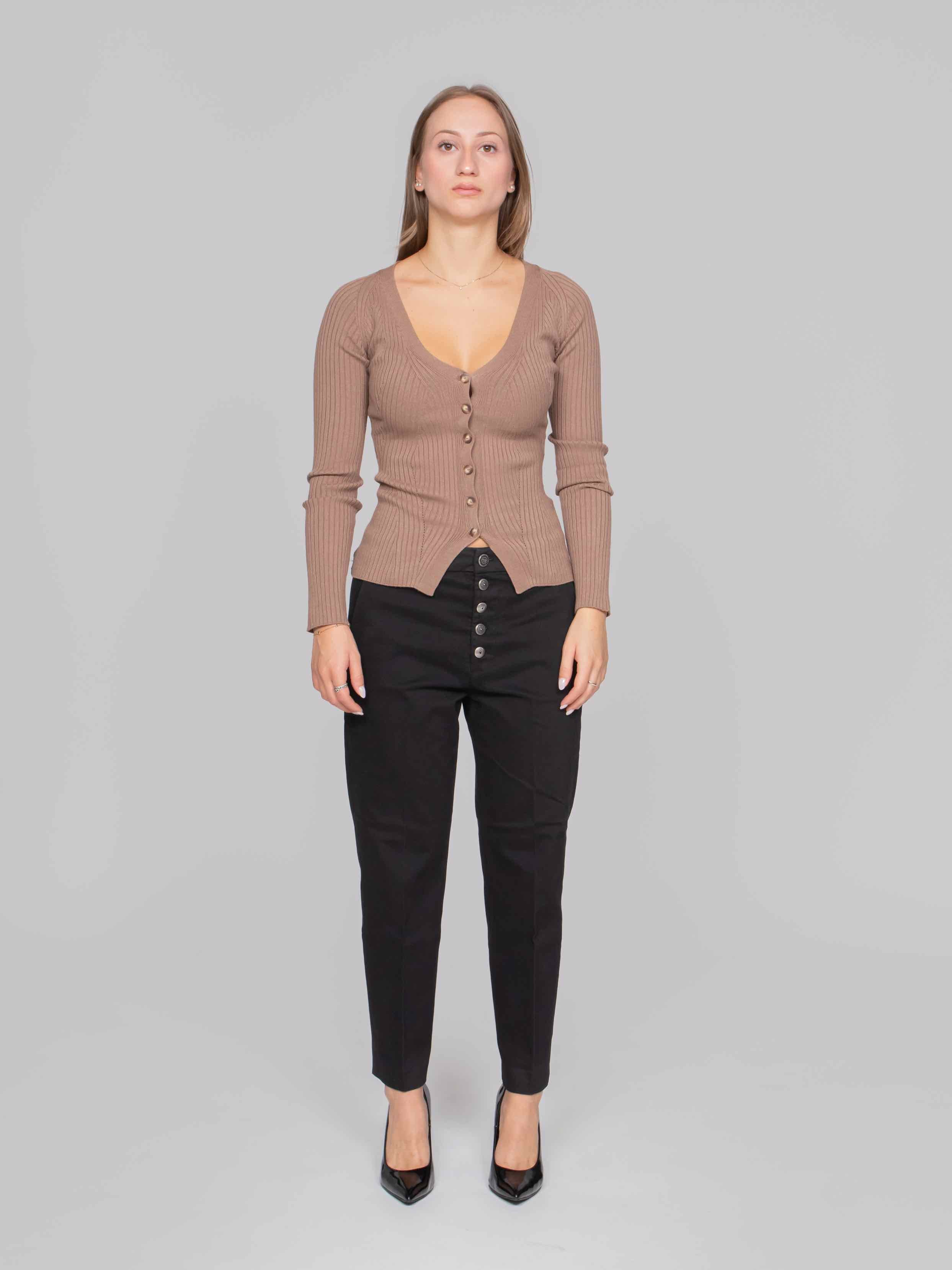 DONDUP CARDIGAN 728 CAMMELLO