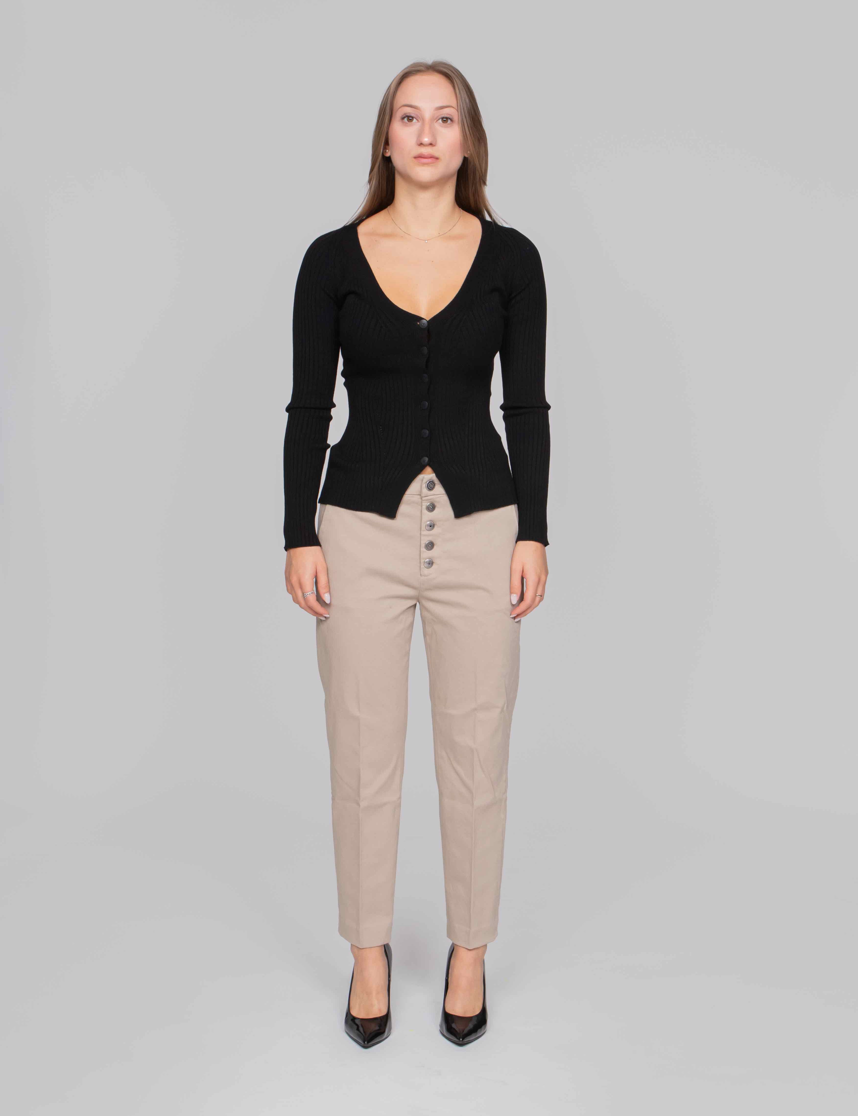 DONDUP CARDIGAN 999 NERO