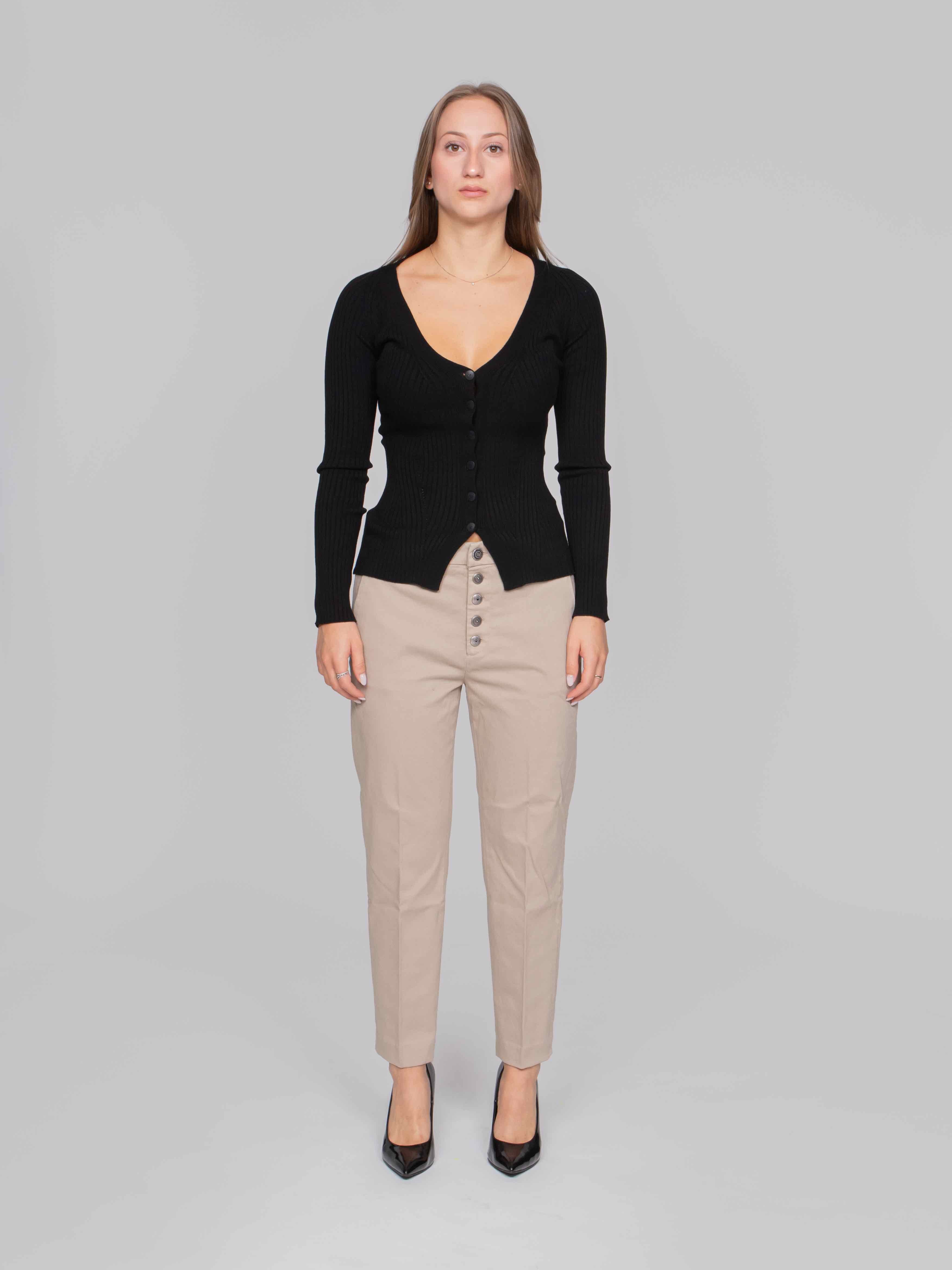 DONDUP CARDIGAN 999 NERO