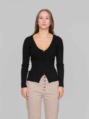DONDUP CARDIGAN 999 NERO
