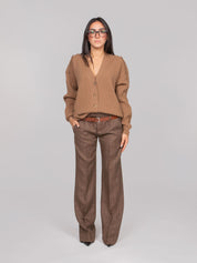 DONDUP CARDIGAN 728 CAMMELLO