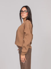 DONDUP CARDIGAN 728 CAMMELLO