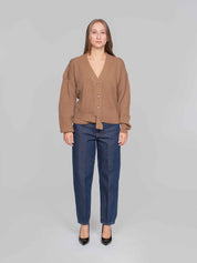 DONDUP CARDIGAN 728 CAMMELLO