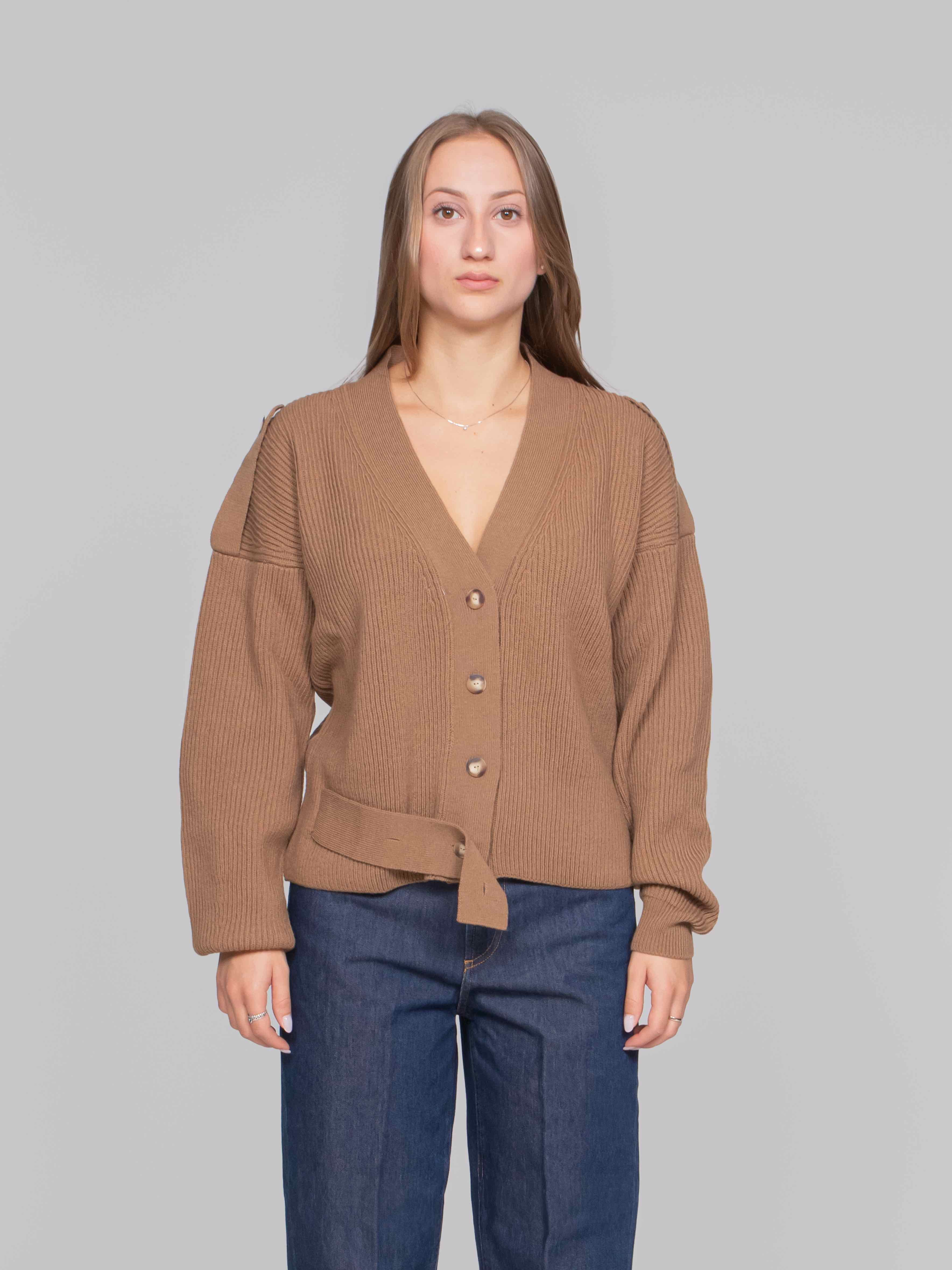 DONDUP CARDIGAN 728 CAMMELLO