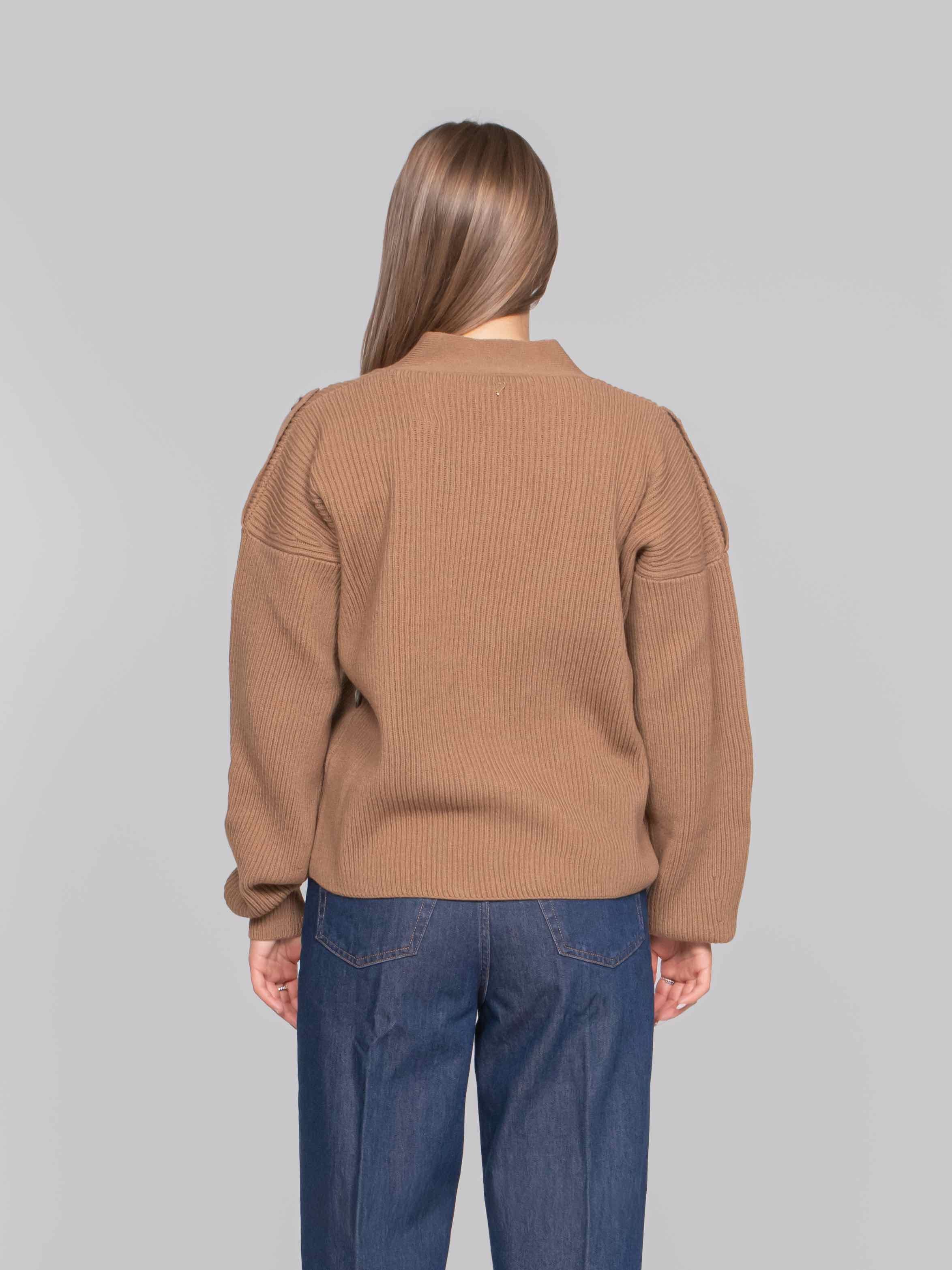 DONDUP CARDIGAN 728 CAMMELLO