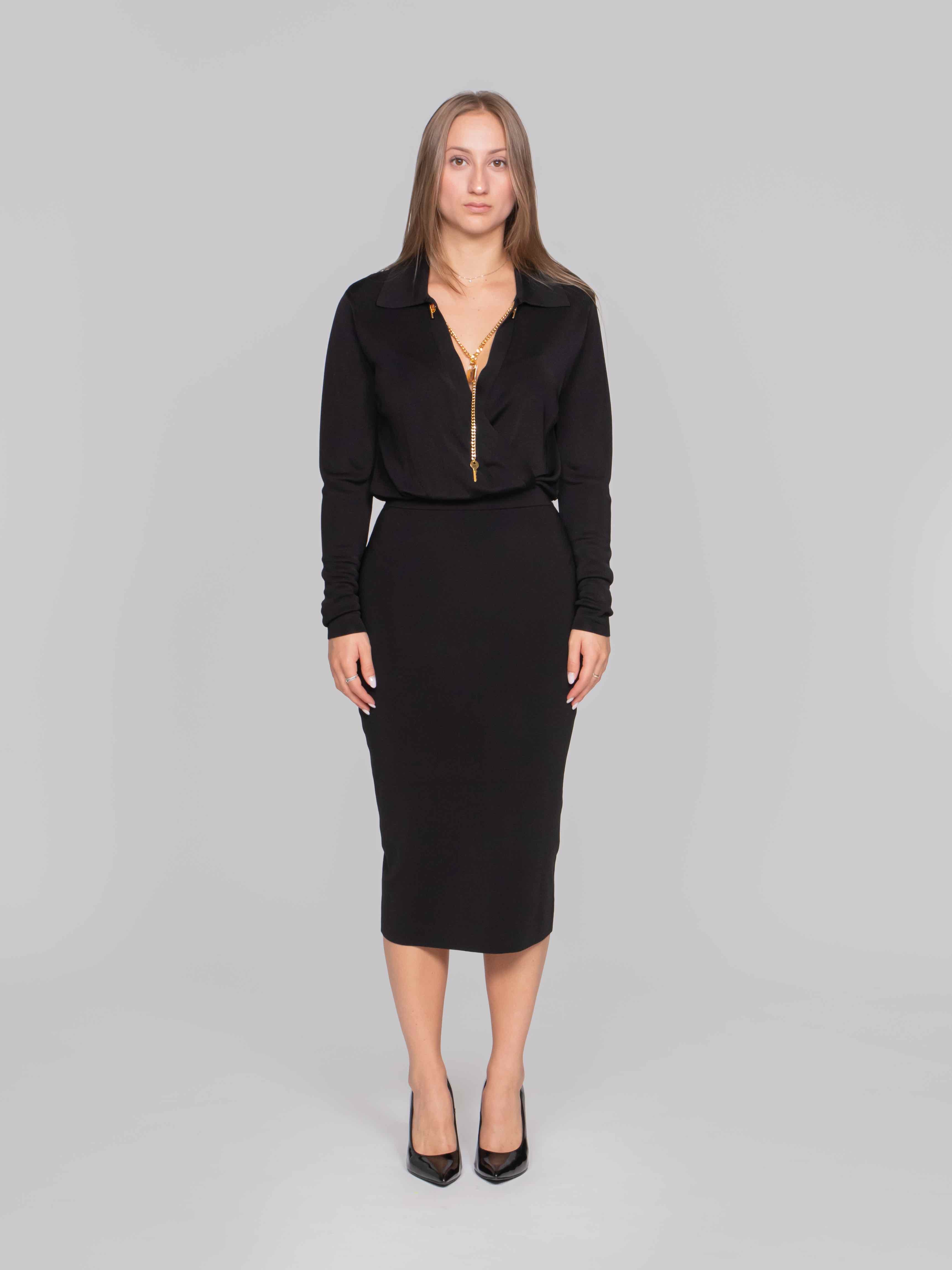 ELISABETTA FRANCHI ABITO DI MAGLIA 110 NERO