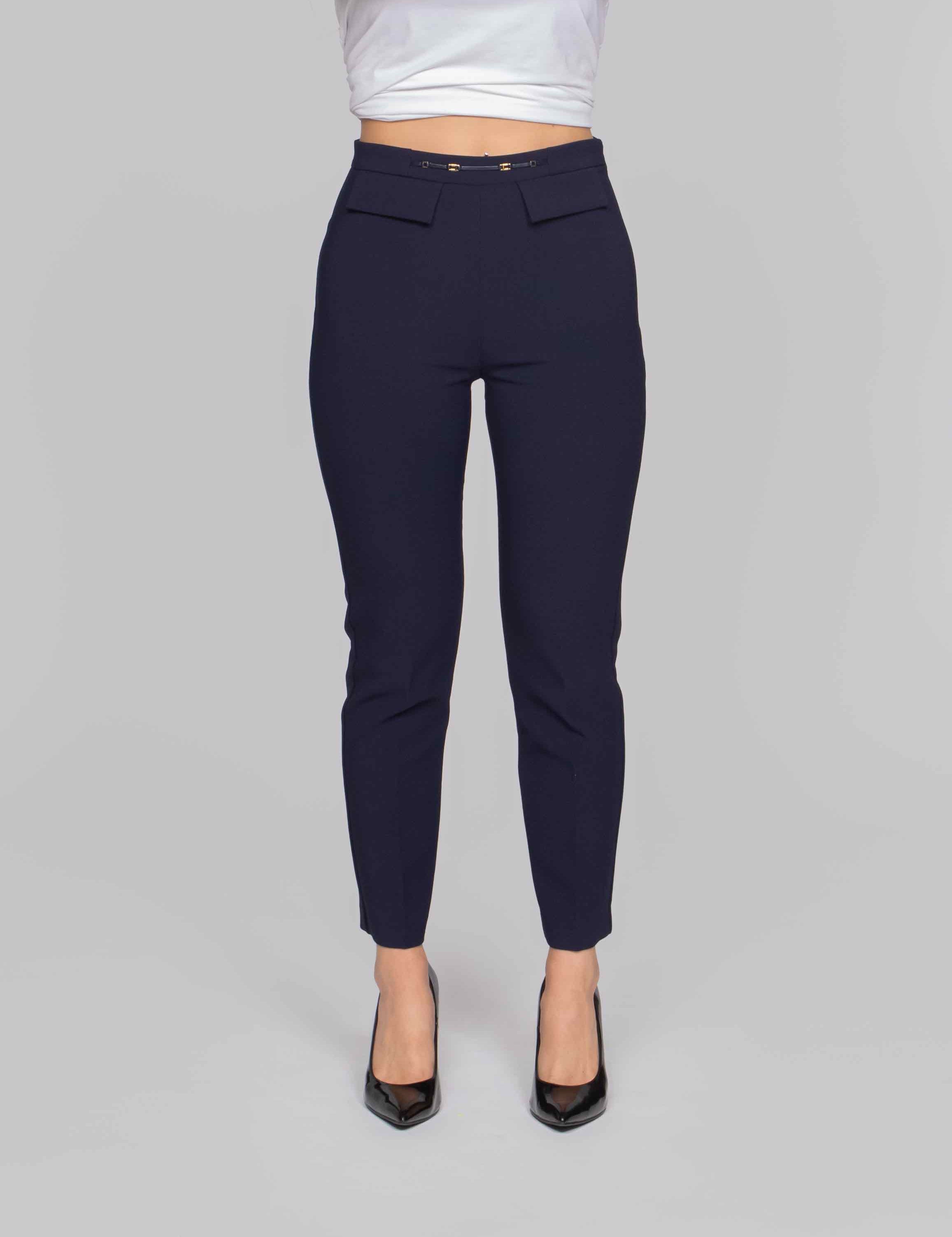 ELISABETTA FRANCHI PANTALONE H88 BLU NOTTE