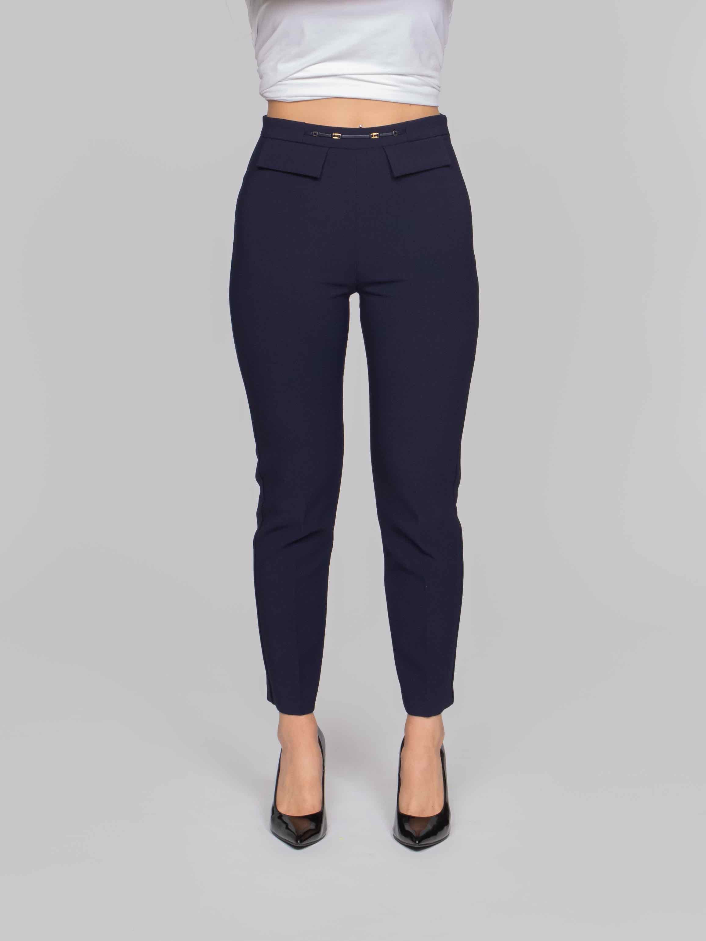 ELISABETTA FRANCHI PANTALONE H88 BLU NOTTE
