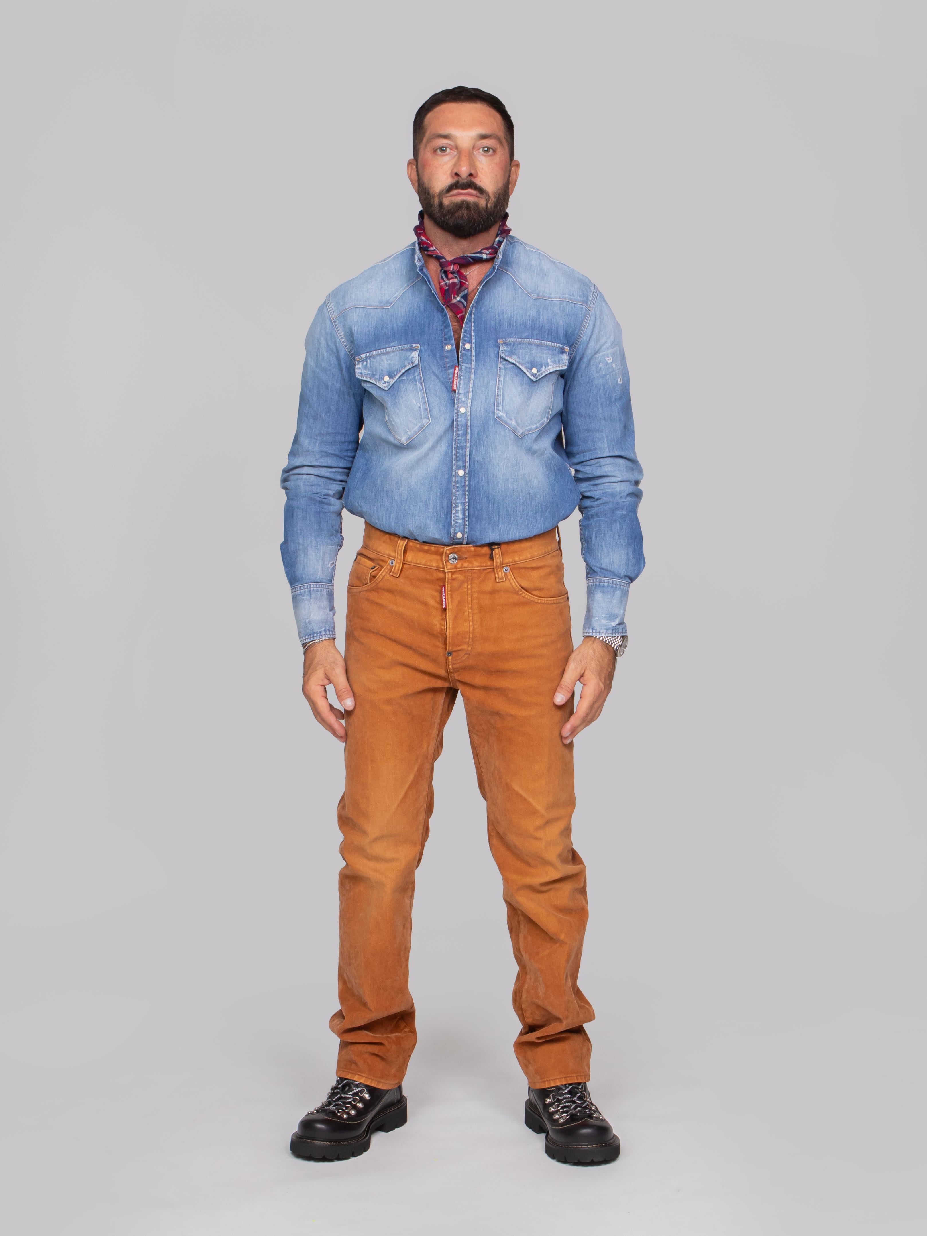 DSQUARED2 CAMICIA CANADIAN 470 NAVY/BLUE