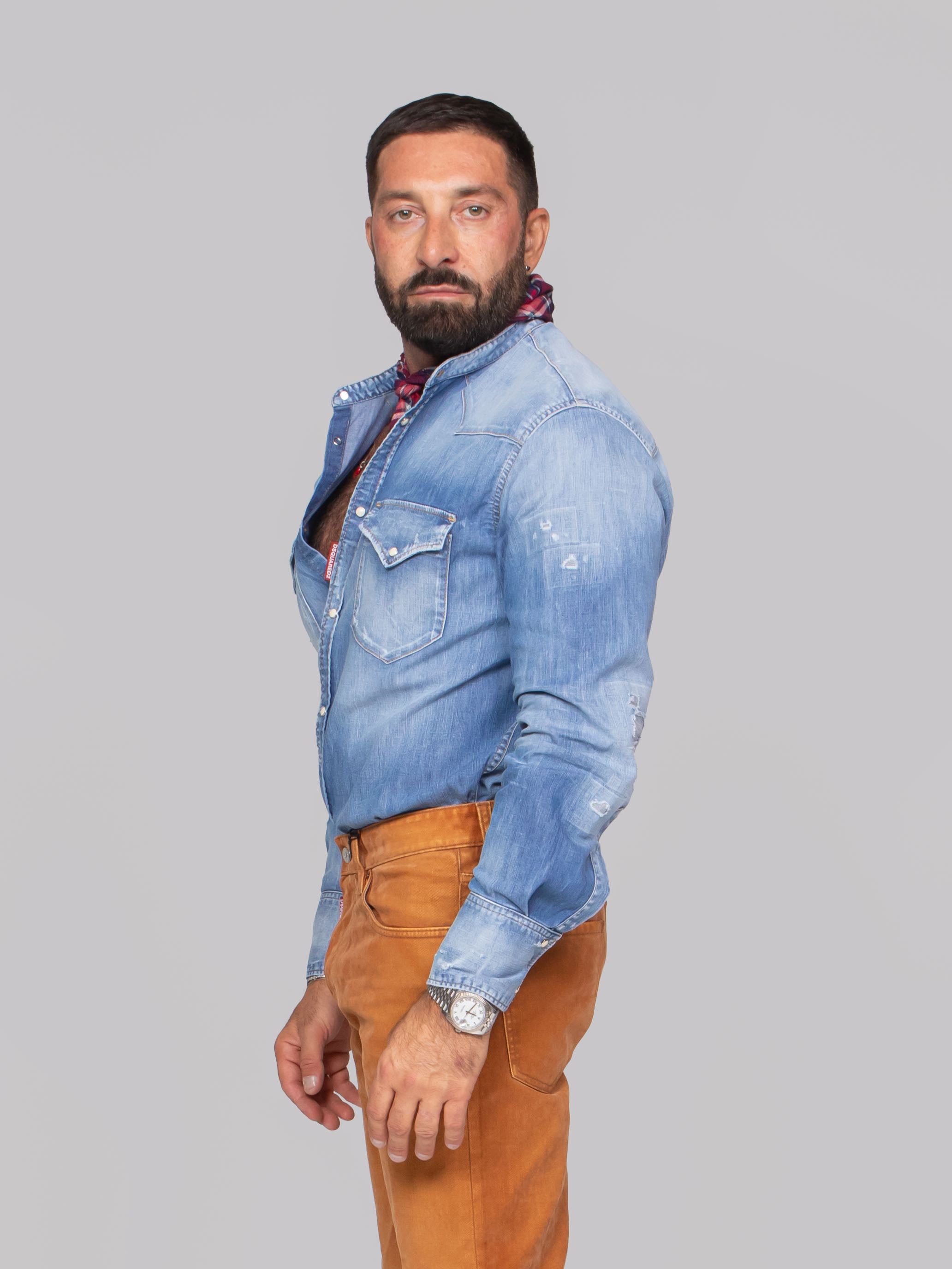 DSQUARED2 CAMICIA CANADIAN 470 NAVY/BLUE