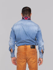 DSQUARED2 CAMICIA CANADIAN 470 NAVY/BLUE