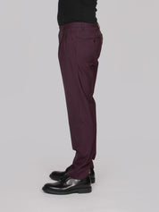 DOLCE & GABBANA PANTALONE M5039 MARRONE-VIOLA SCURO