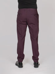 DOLCE & GABBANA PANTALONE M5039 MARRONE-VIOLA SCURO