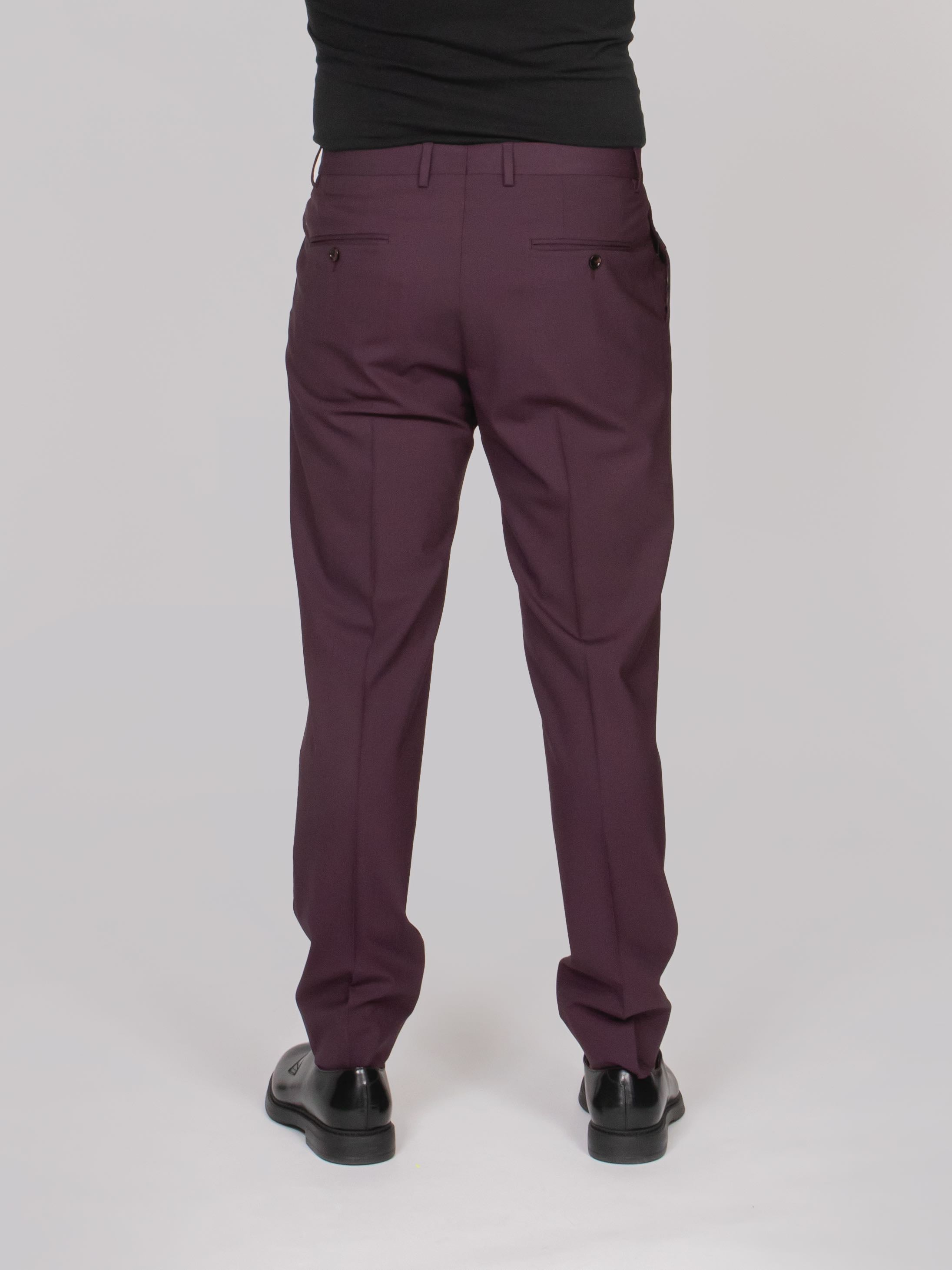 DOLCE & GABBANA PANTALONE M5039 MARRONE-VIOLA SCURO