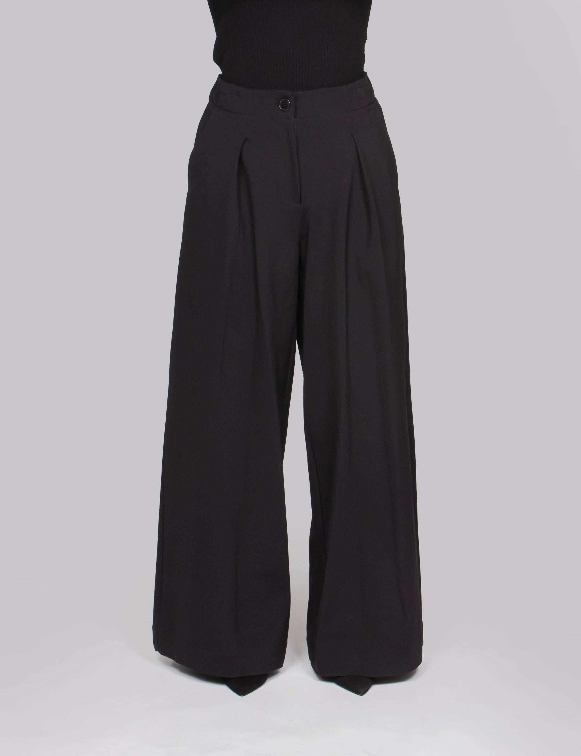 OBLO' PANTALONE CON ZIP 05 NERO