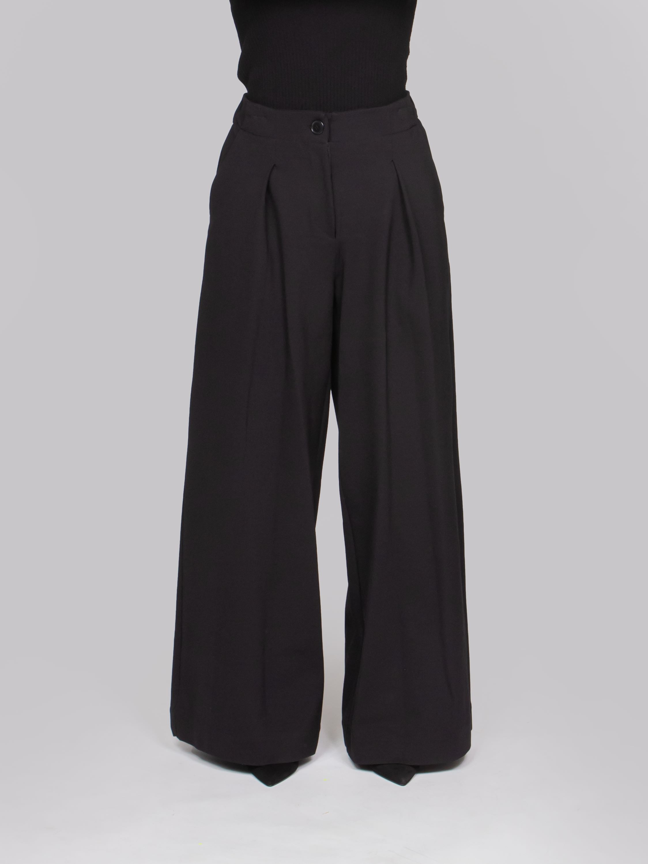 OBLO' PANTALONE CON ZIP 05 NERO