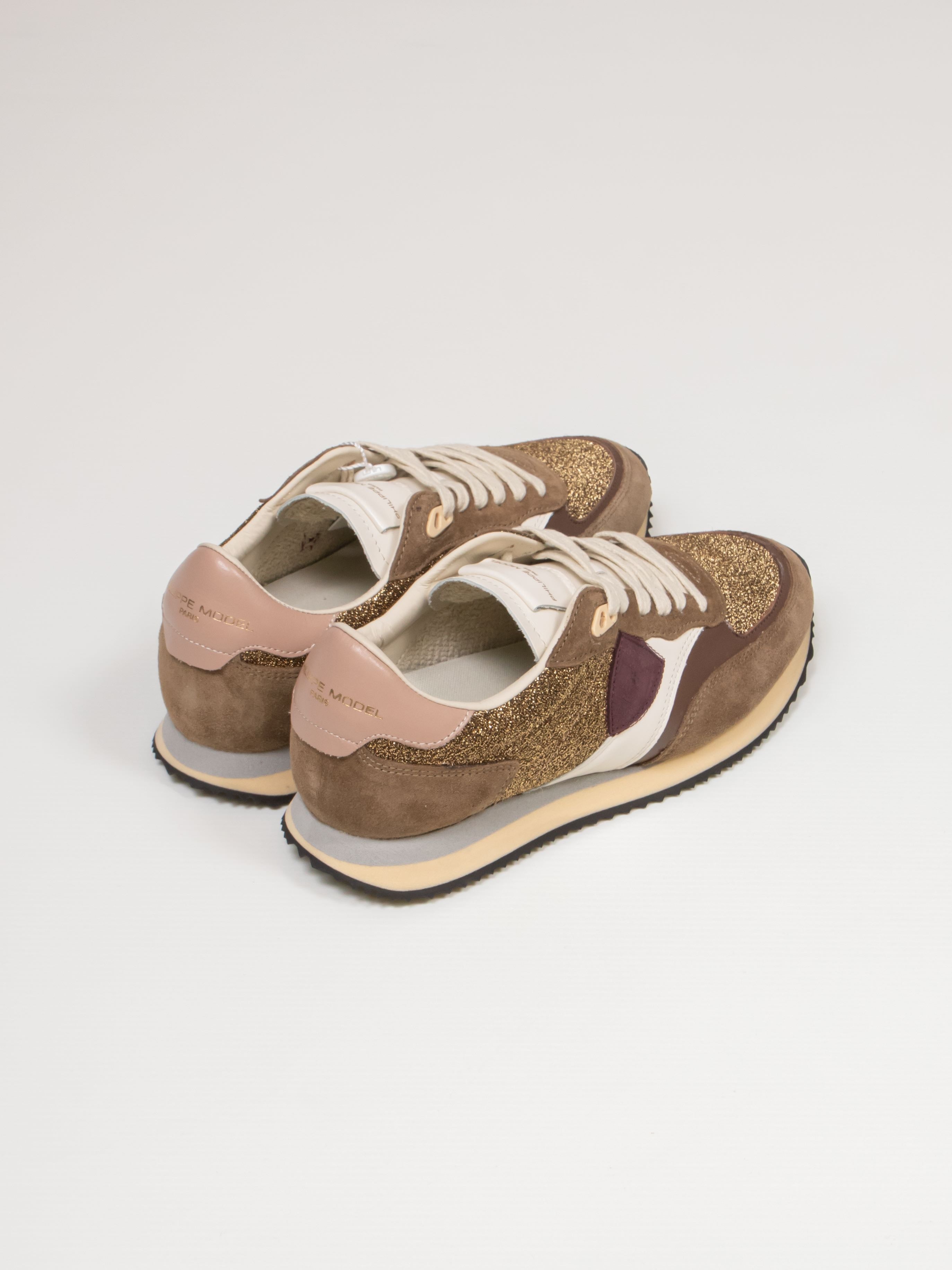PHILIPPE MODEL SNEAKER BLVILLE LOW  GR06 GLITTER RESAU