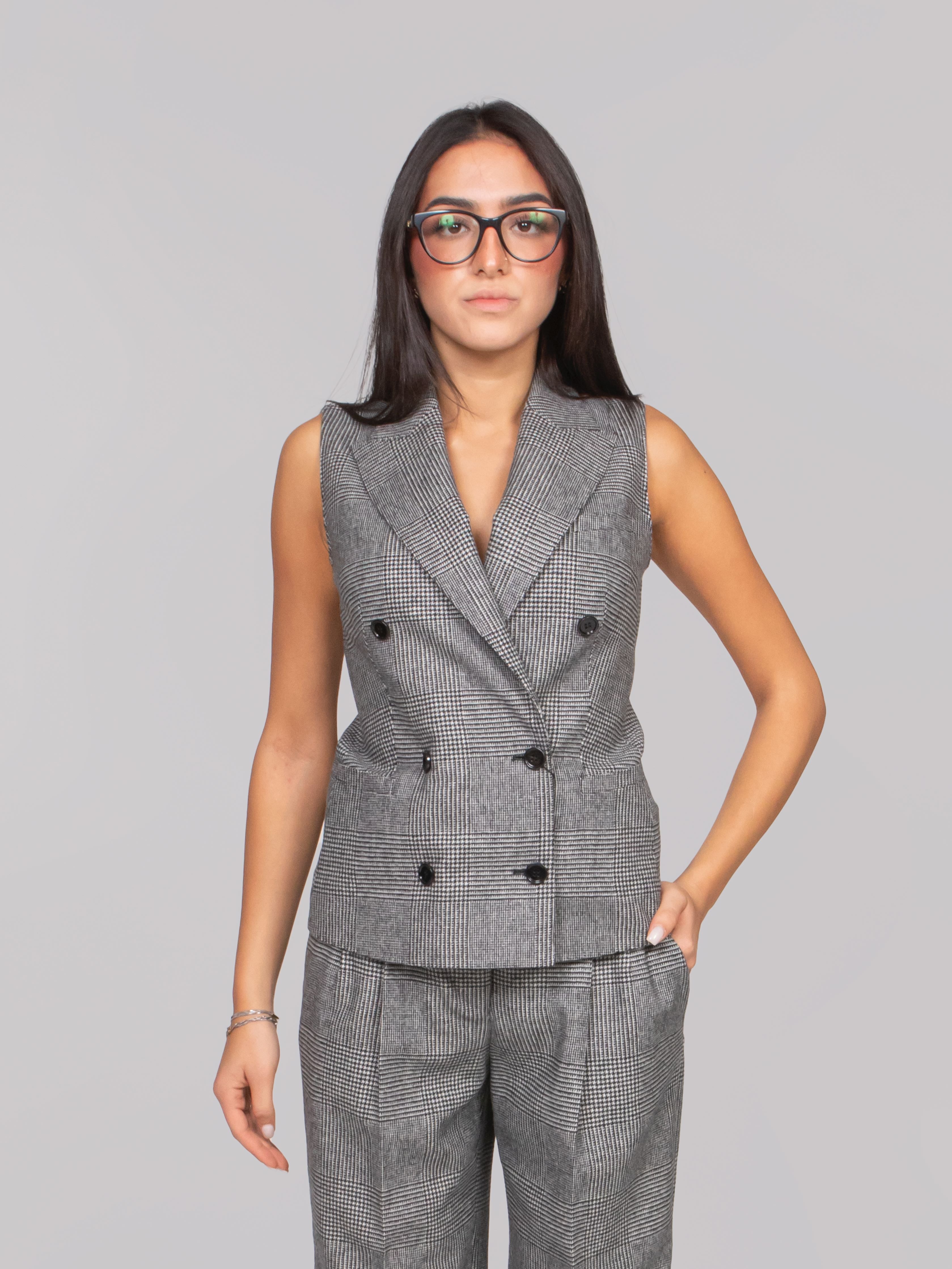 DOLCE & GABBANA GILET S8100 QUADRI CHECK TARTAN