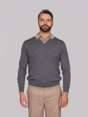PAOLO PECORA MAGLIA A POLO U811 ANTRACITE