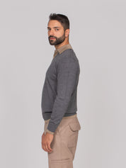 PAOLO PECORA MAGLIA A POLO U811 ANTRACITE