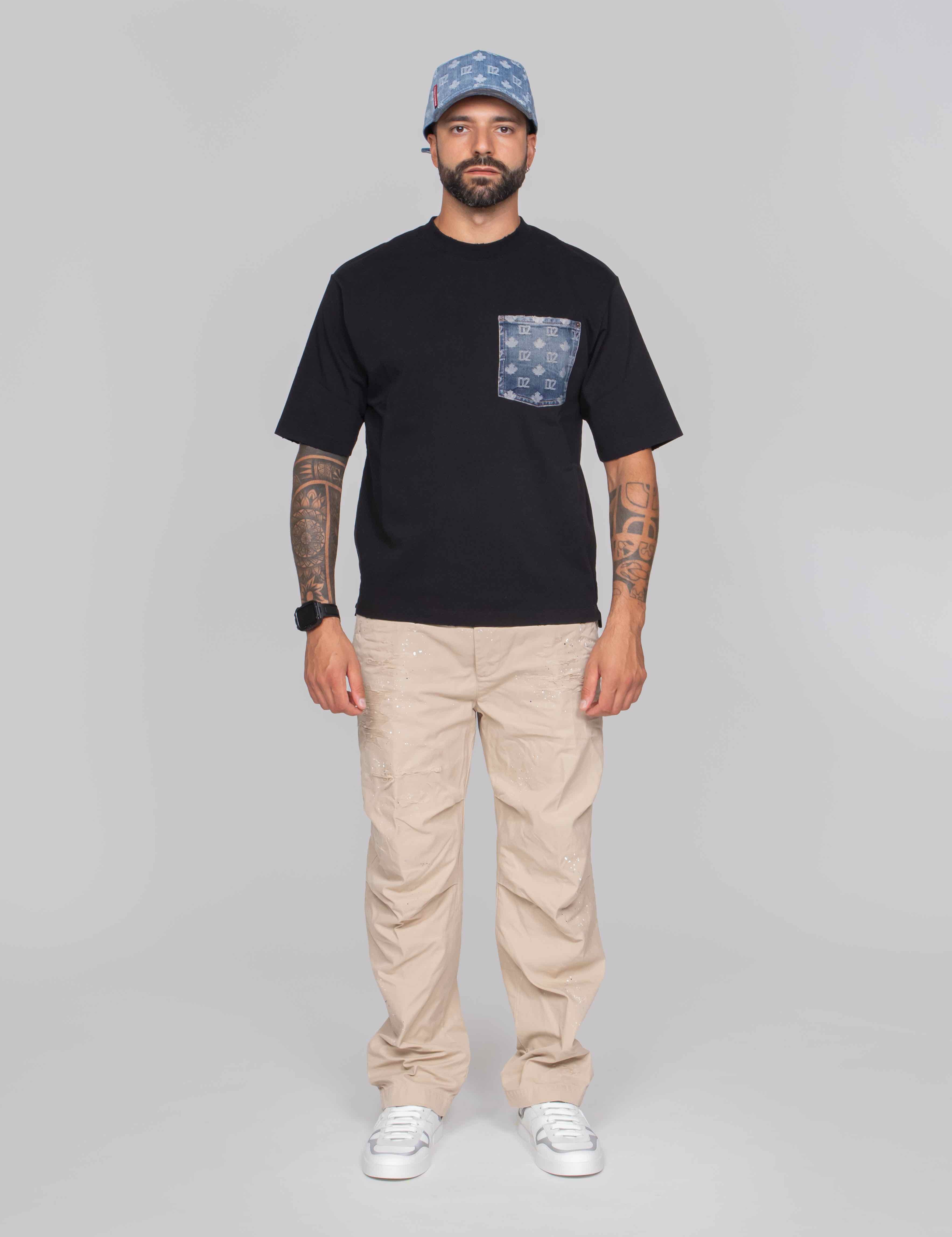 DSQUARED2 T-SHIRT LOOSE FIT TEE 900 NERO