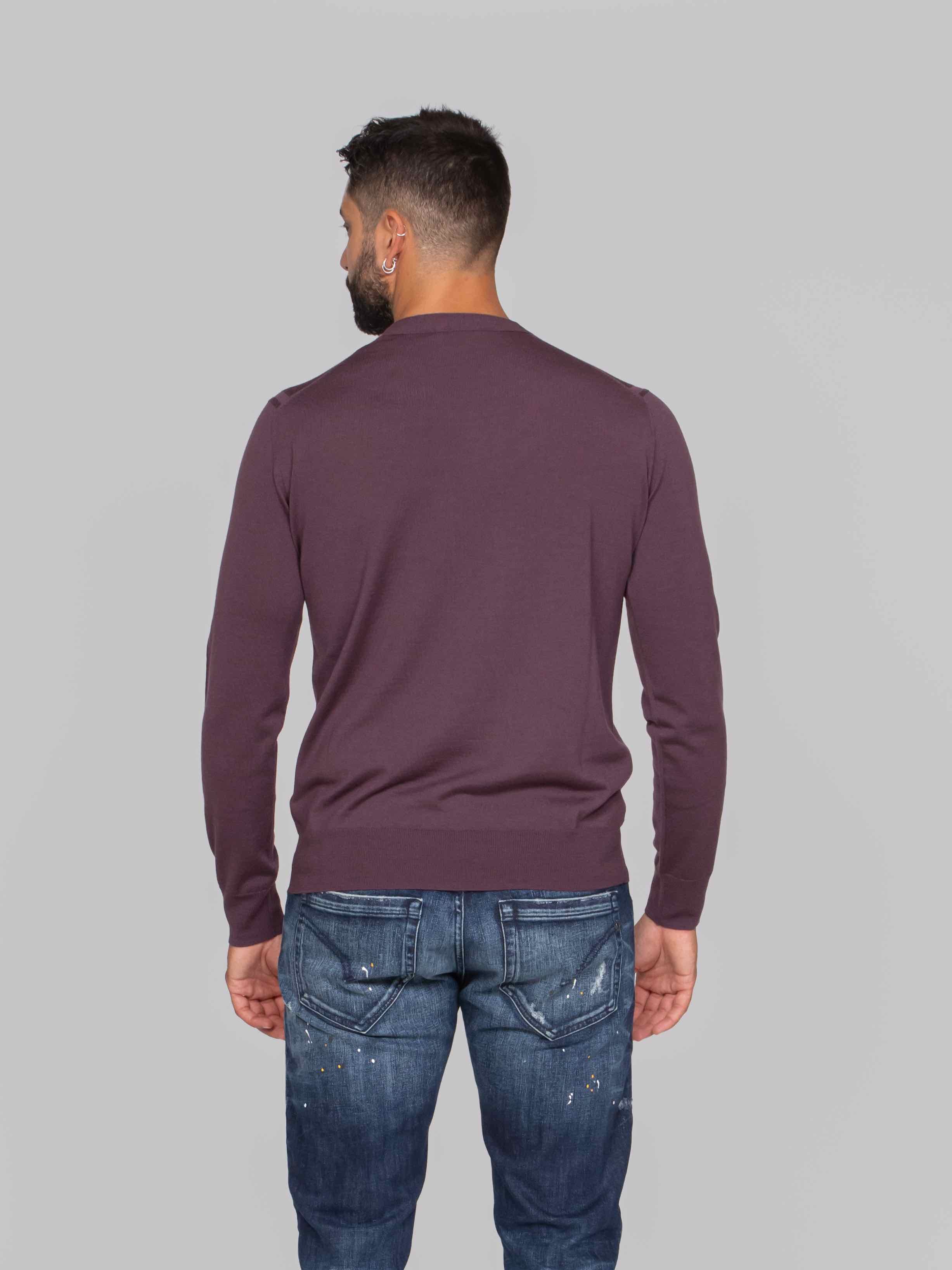 PAOLO PECORA MAGLIA GIROCOLLO 4549 VIOLA