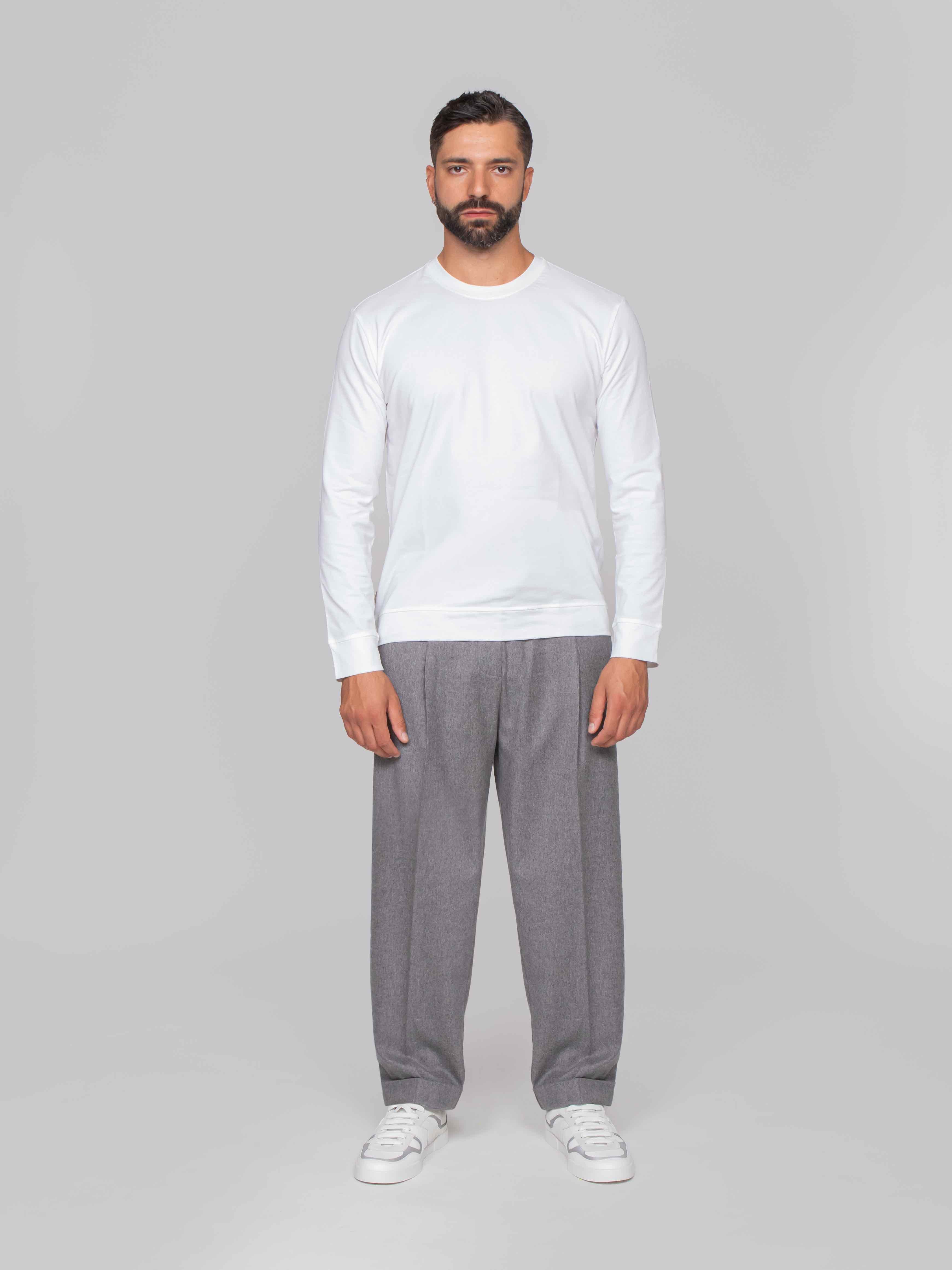 PAOLO PECORA T-SHIRT IN JERSEY 1101 BIANCO OTTICO