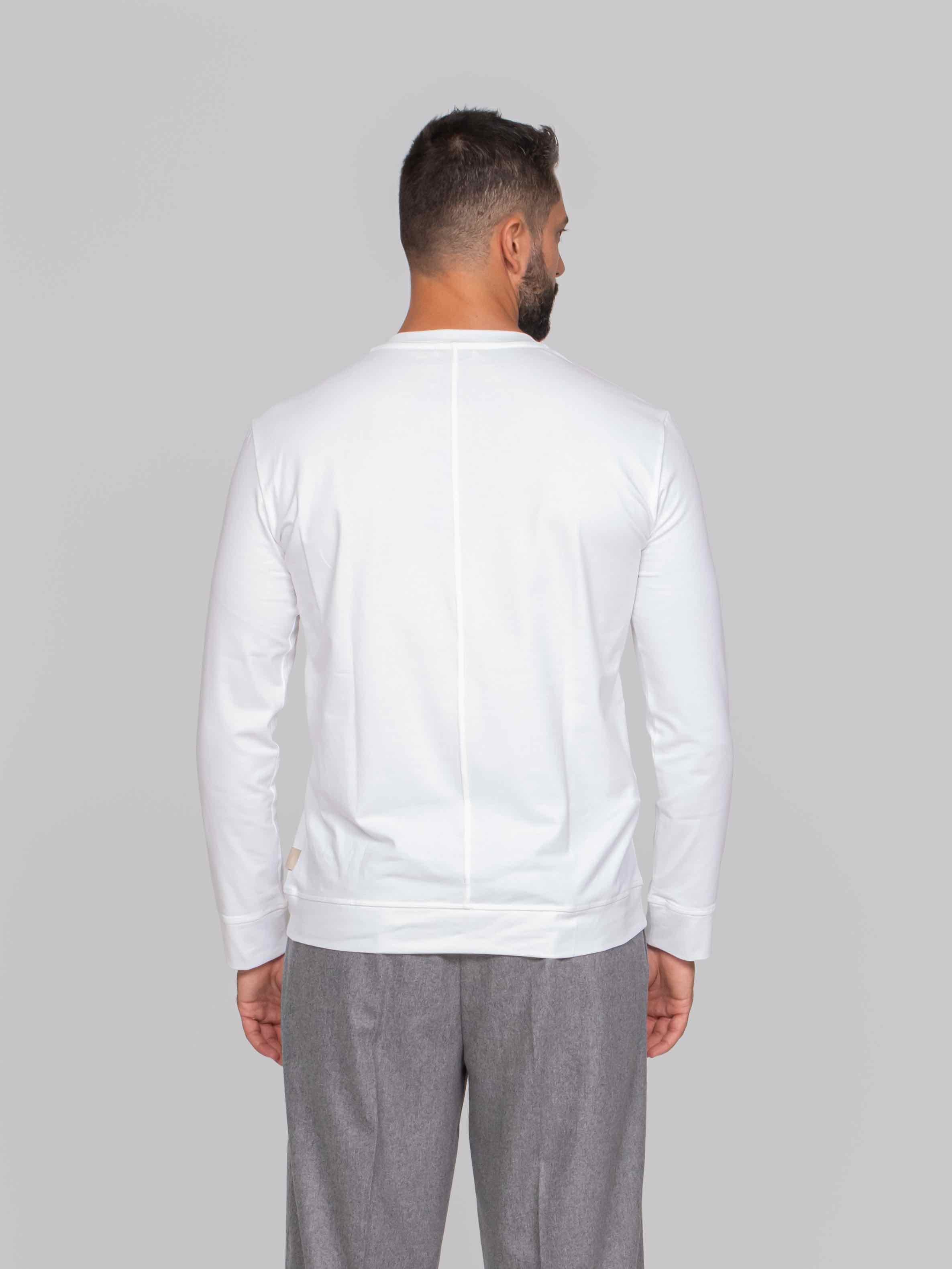 PAOLO PECORA T-SHIRT IN JERSEY 1101 BIANCO OTTICO