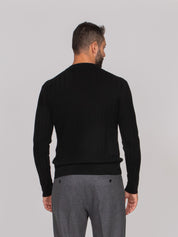 PAOLO PECORA MAGLIA GIROCOLLO 9000 NERO
