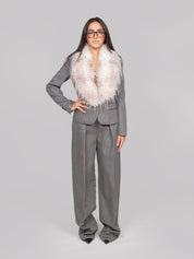 ELISABETTA FRANCHI GIACCA 431 GRIGIO MELANGE