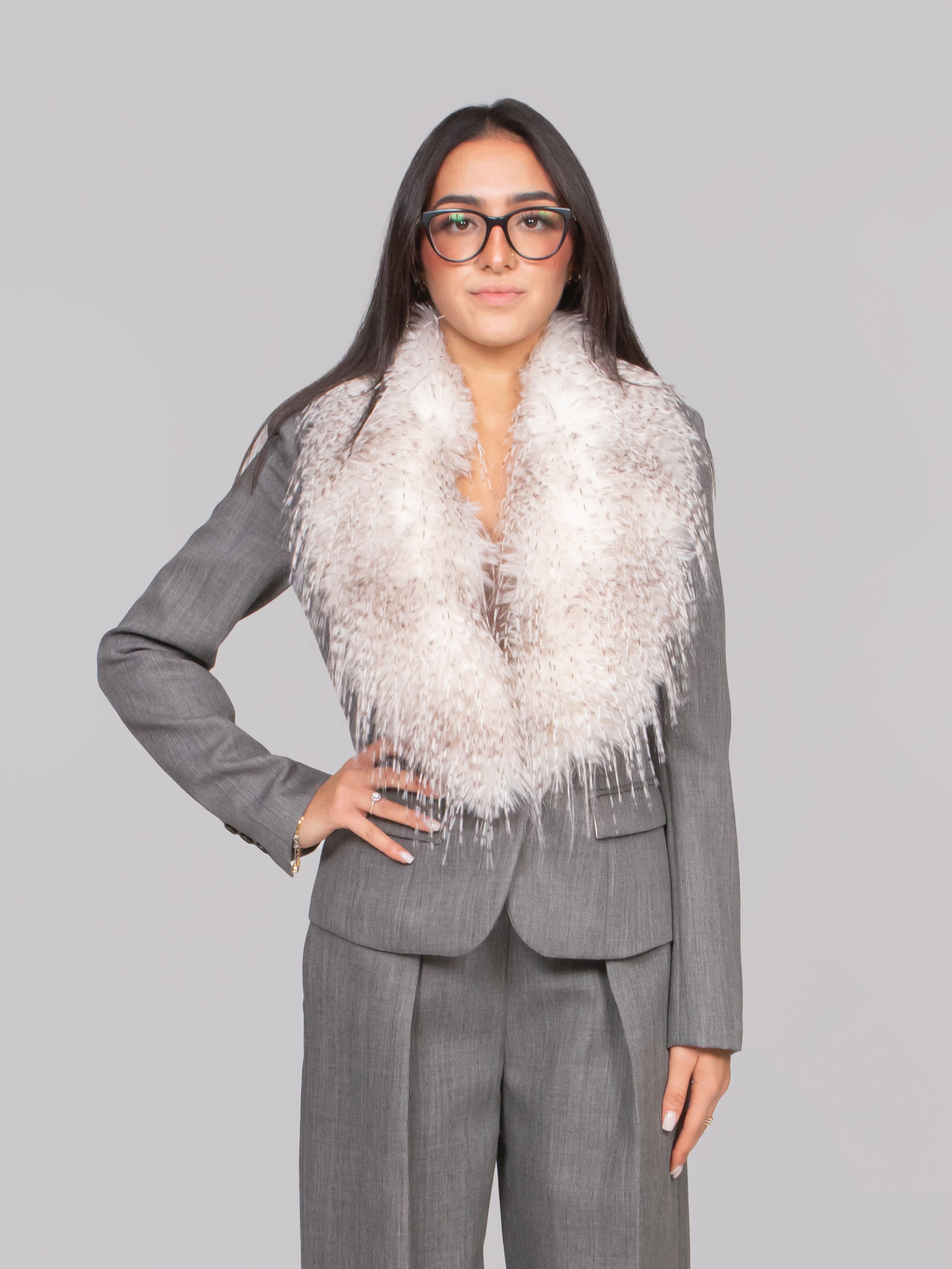 ELISABETTA FRANCHI GIACCA 431 GRIGIO MELANGE