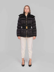 ELISABETTA FRANCHI GIACCA IMBOTTITA CON CINTURA 110 NERO