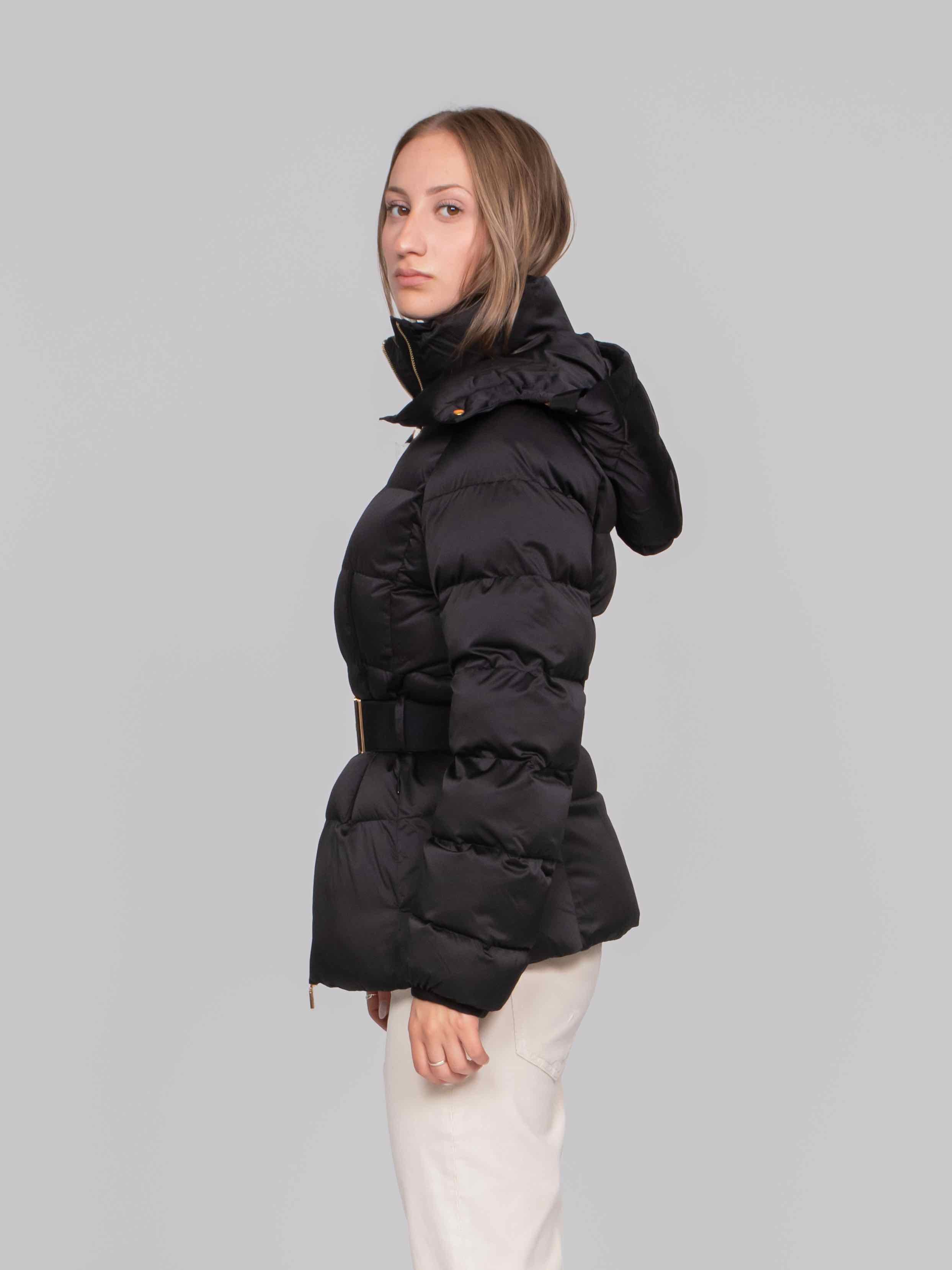 ELISABETTA FRANCHI GIACCA IMBOTTITA CON CINTURA 110 NERO