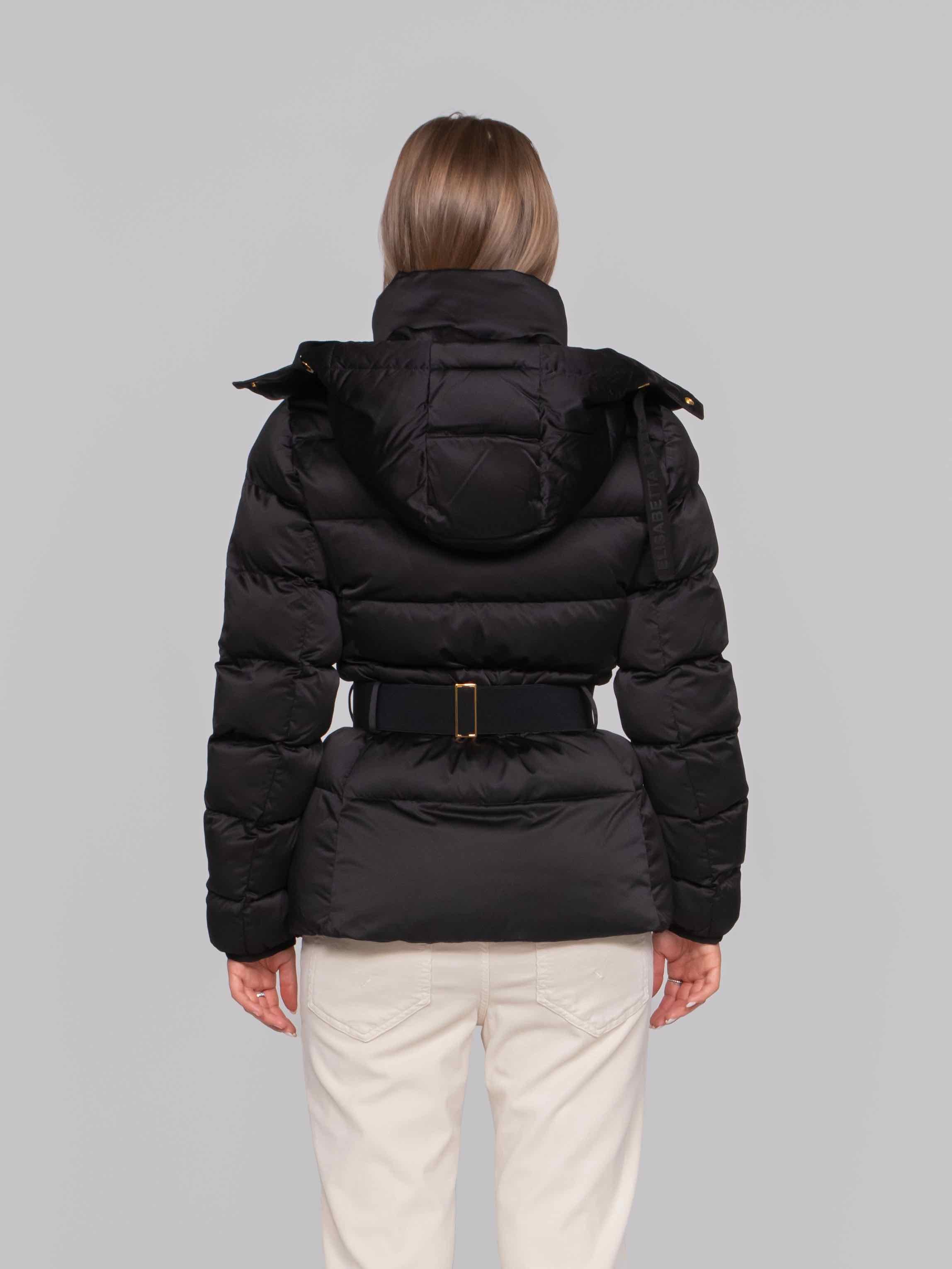 ELISABETTA FRANCHI GIACCA IMBOTTITA CON CINTURA 110 NERO