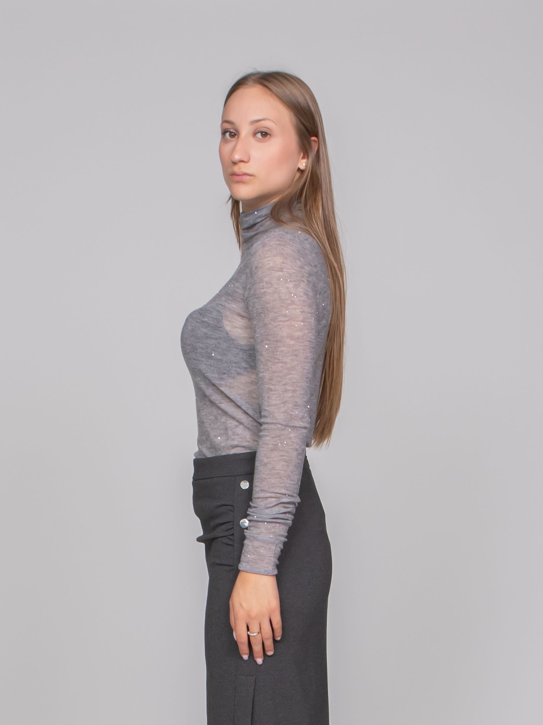 PINKO MAGLIA I42 GRIGIO PIOGGERELLA