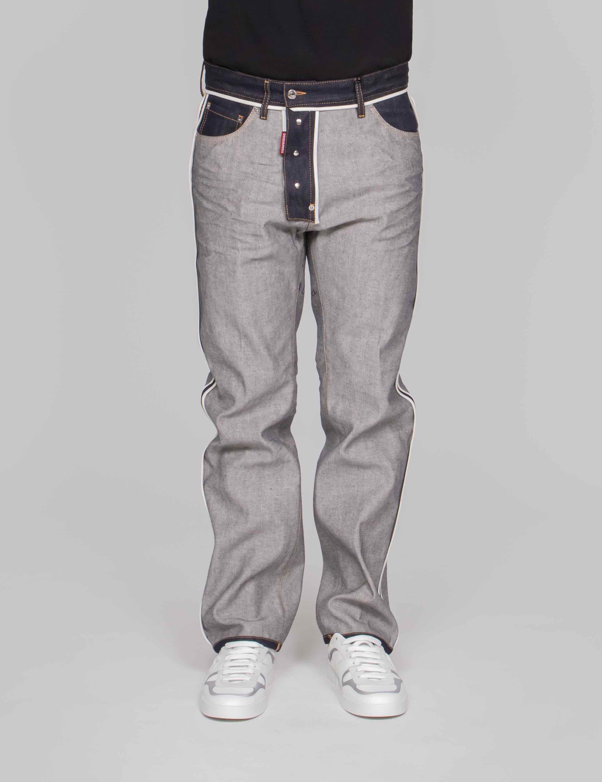 DSQUARED2 PANTALONE INSIDEOUT 642 470 NAVY BLUE