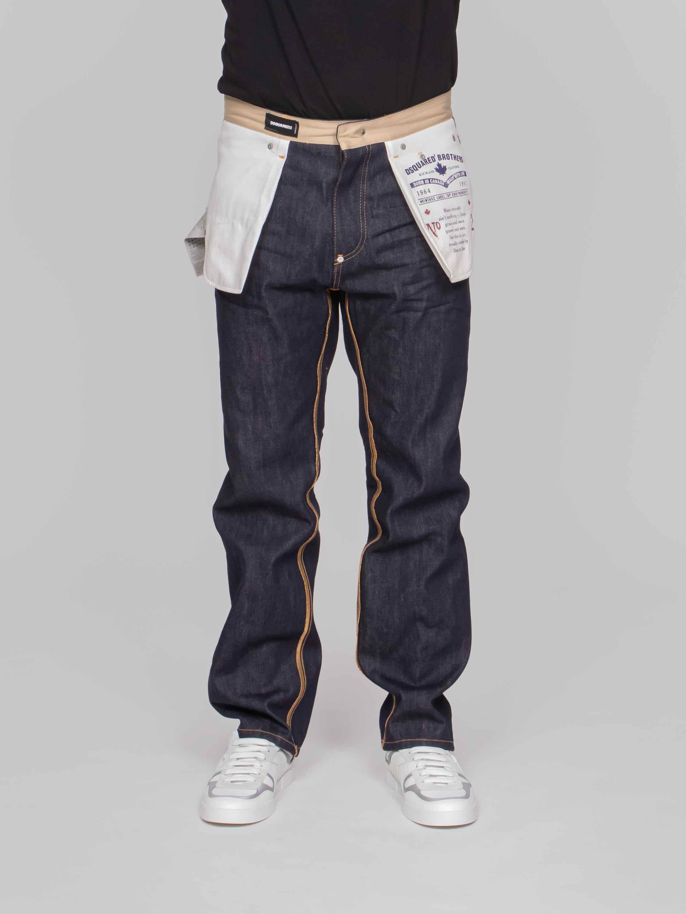 DSQUARED2 PANTALONE INSIDEOUT 642 470 NAVY BLUE