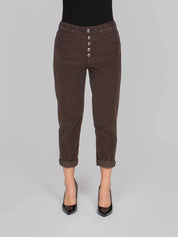 DONDUP PANTALONE KOONS 737 CIOCCOLATO