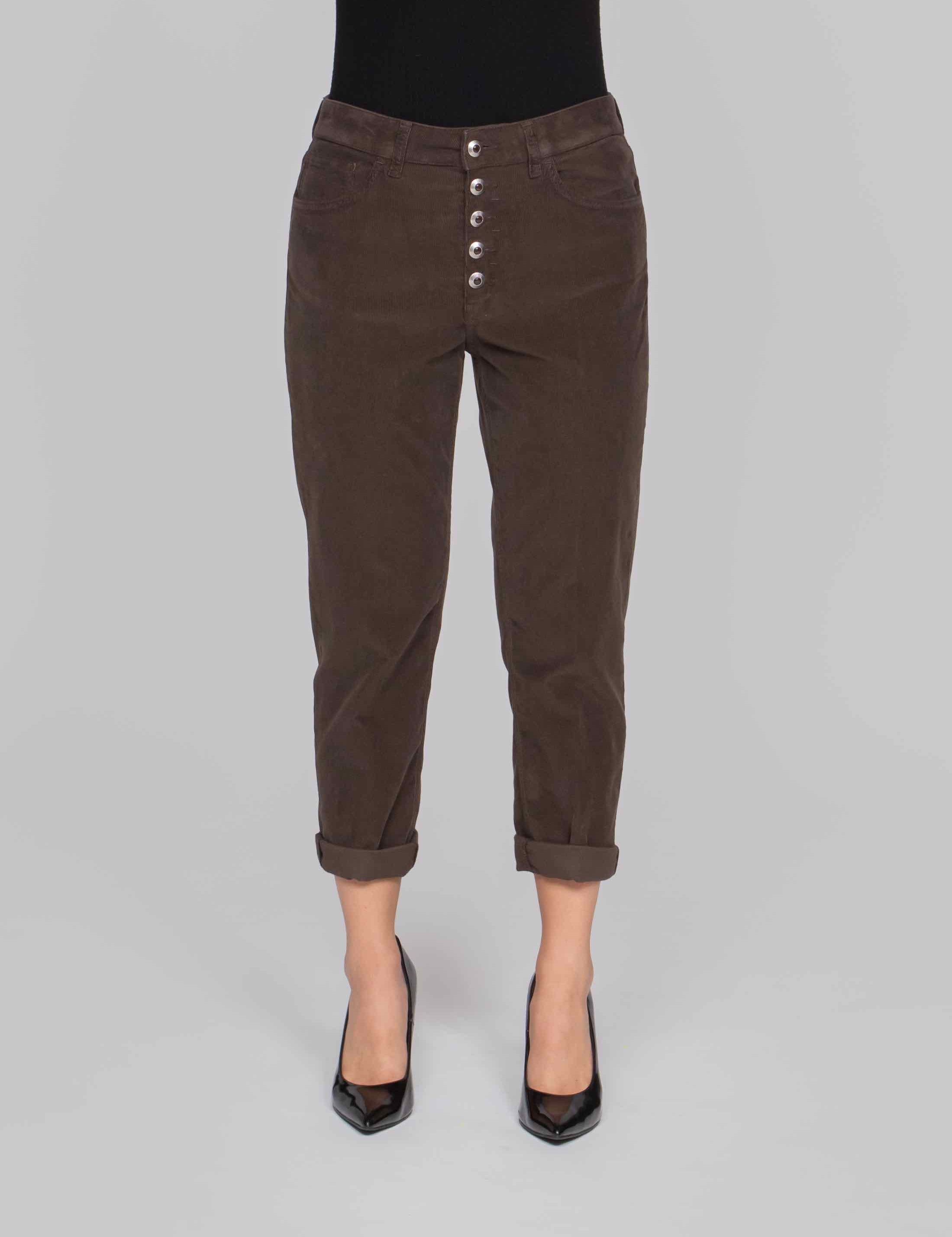 DONDUP PANTALONE KOONS 737 CIOCCOLATO