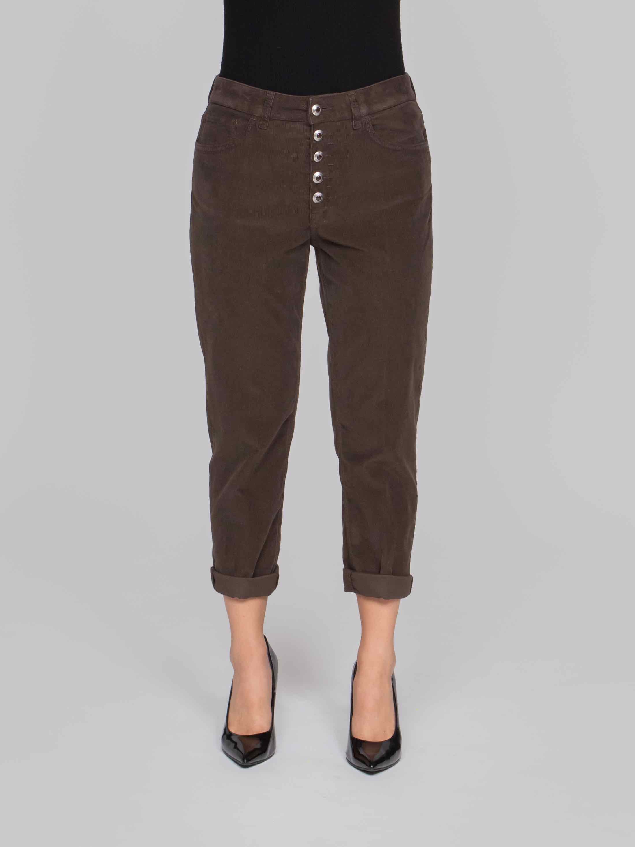 DONDUP PANTALONE KOONS 737 CIOCCOLATO