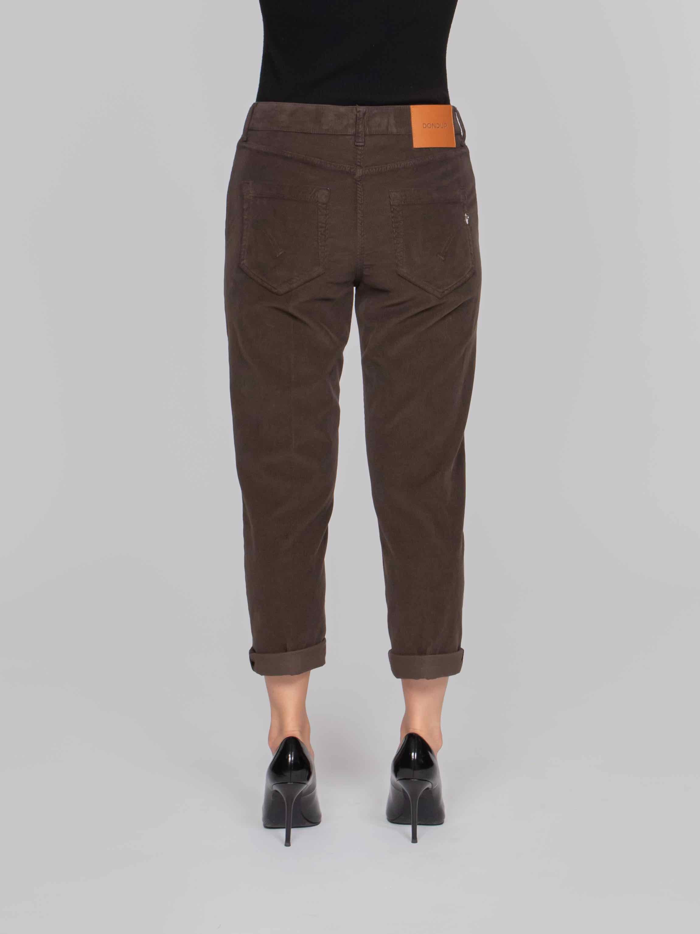 DONDUP PANTALONE KOONS 737 CIOCCOLATO